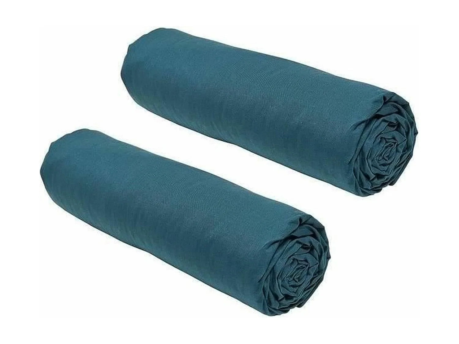 2 draps housses paon 140 x 190 cm