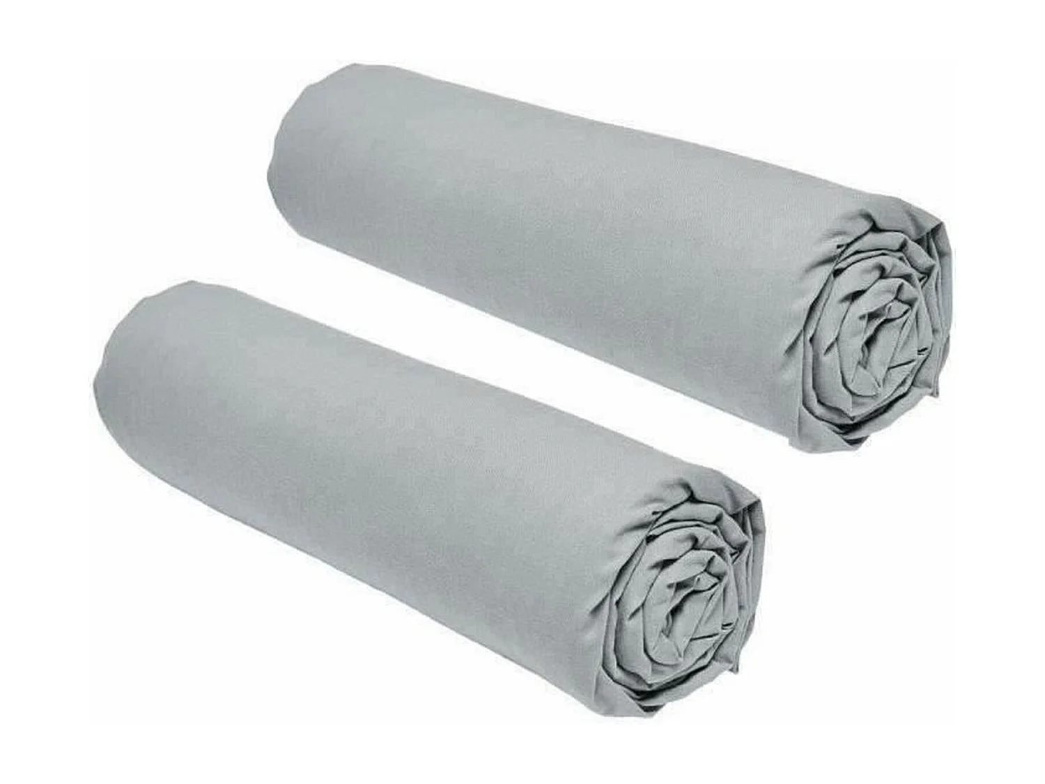 2 draps housses - 140 x 190 cm -Acier