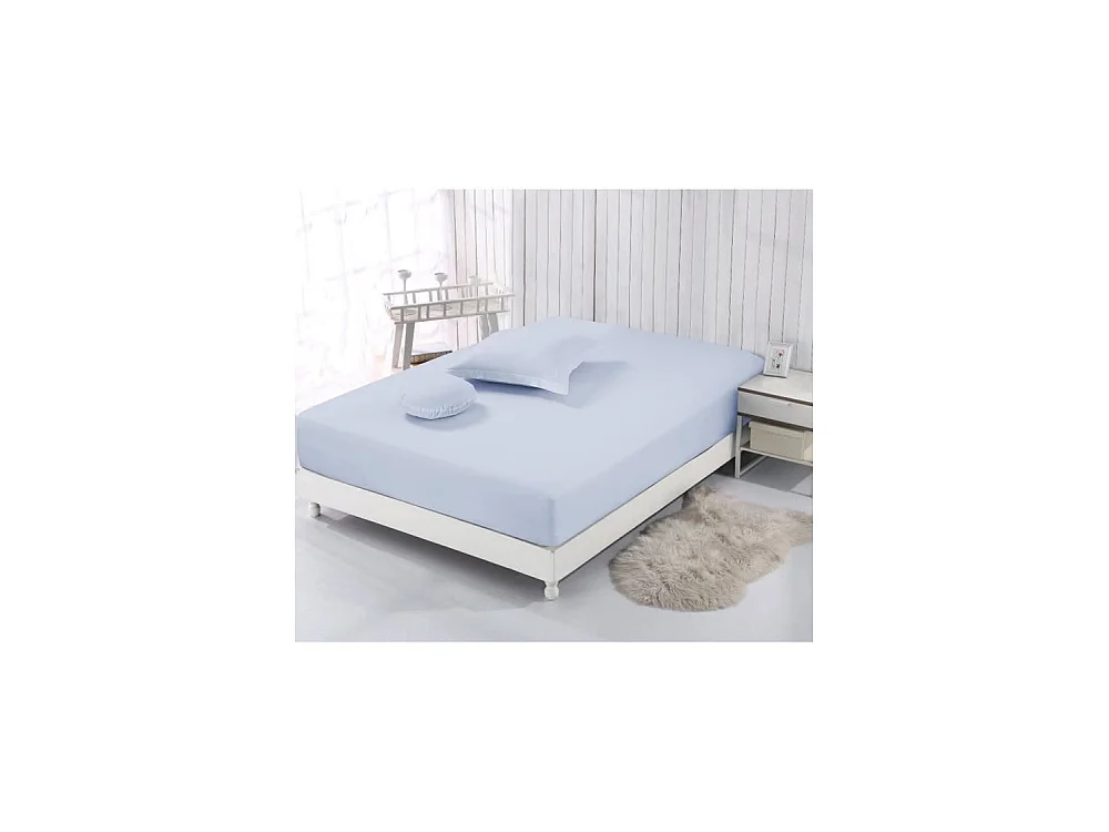 Drap Housse 160x200cm GRIS PERLE