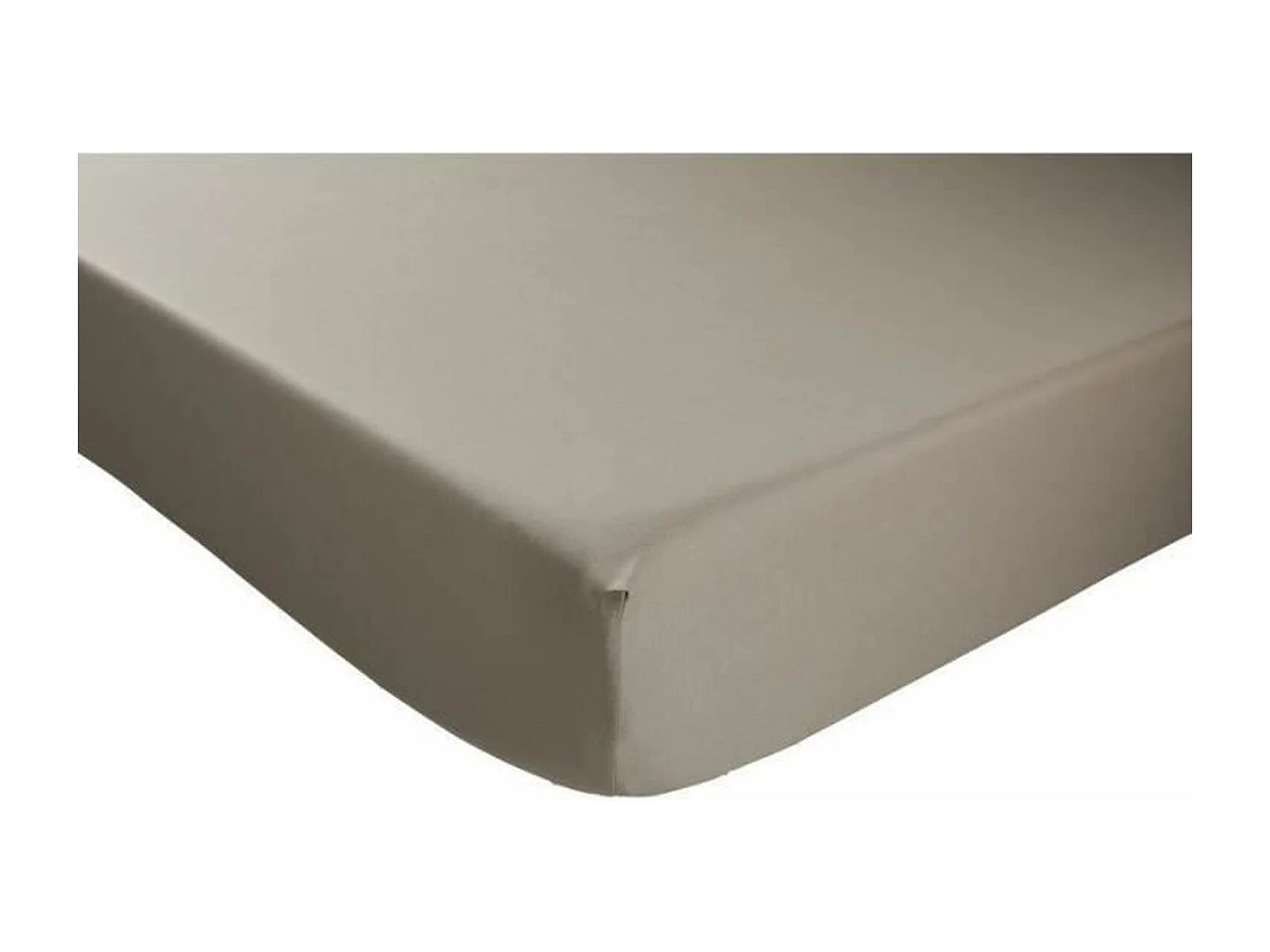 Drap housse - antibactériens - taupe 160x200cm - Bonnet 32 cm