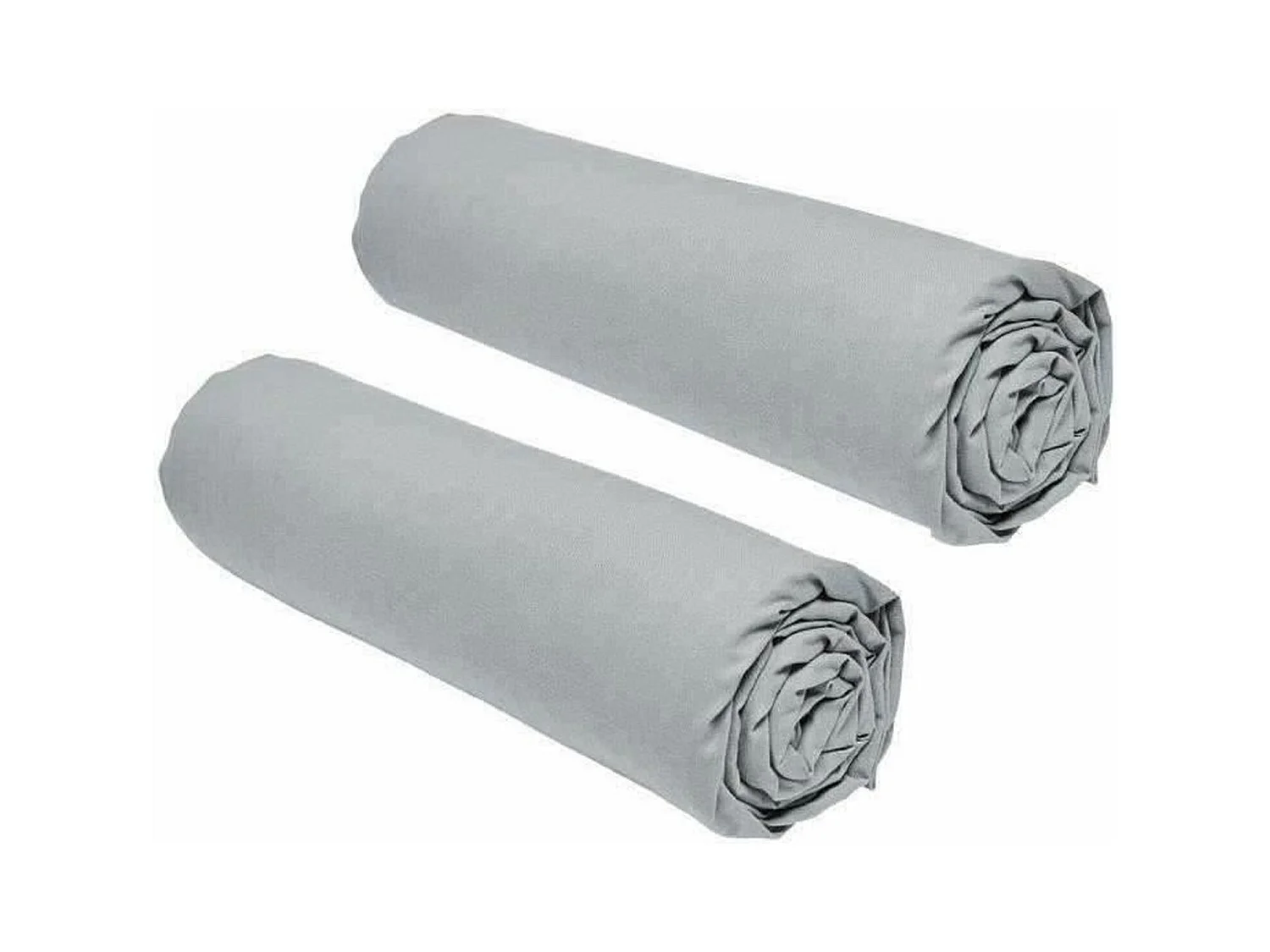 2 draps housses - 160 x 200 cm - 2 personnseAcier