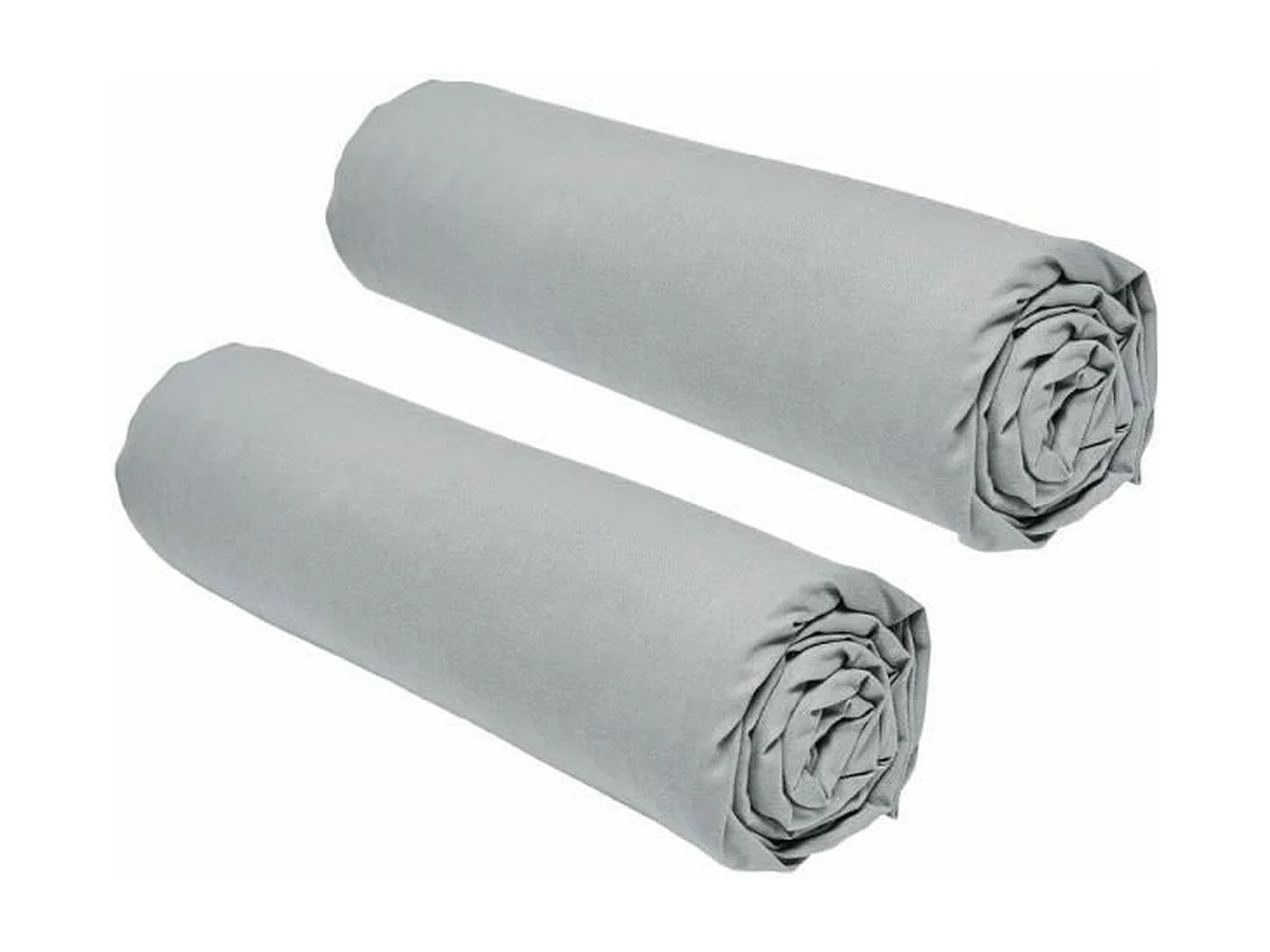 2 draps housses - 160 x 200 cm - 2 personnseAcier