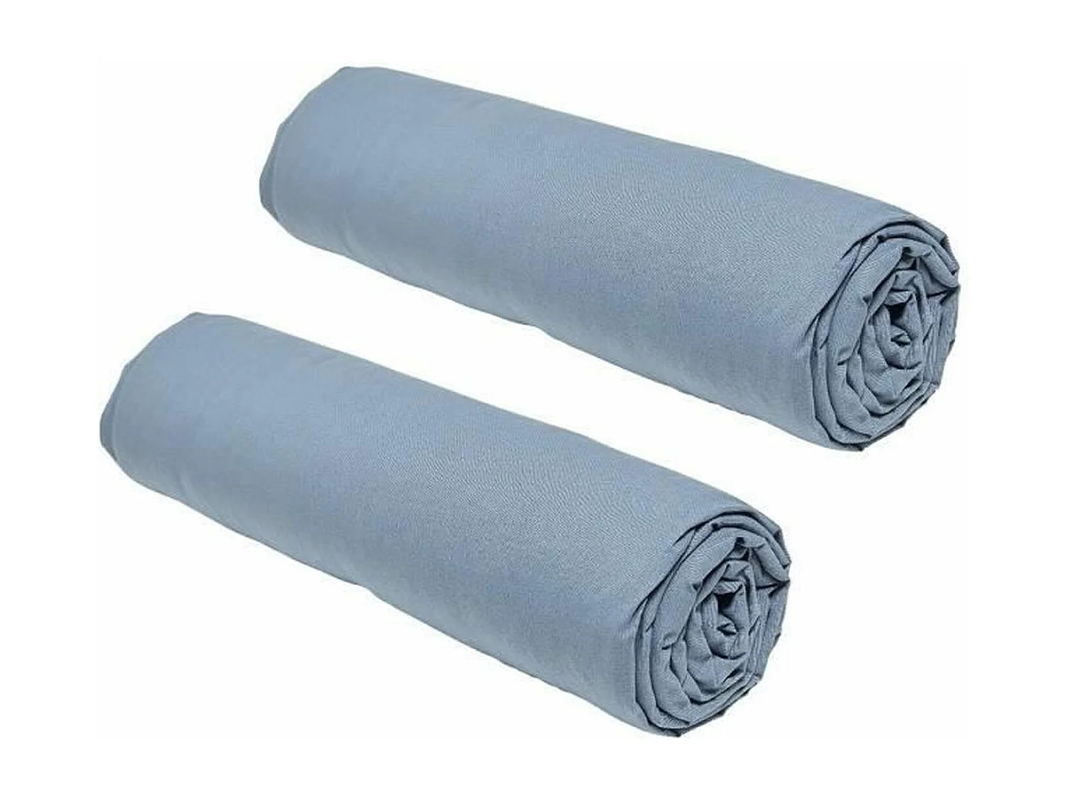 2 draps housses - 160 x 200 cm - Denim