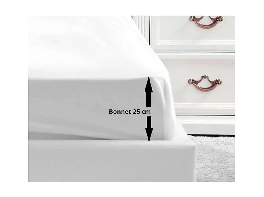 Poszewka na materac 100% bawełny 140x190x25 cm biała - Certyfikat OEKO-TEX