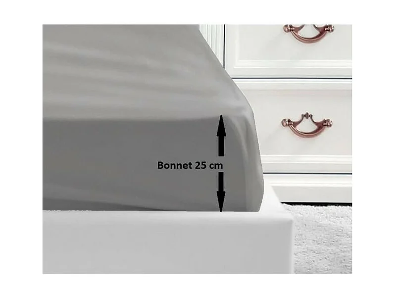 Poszewka na materac 100% bawełny 140x190x25 cm Szary Jasny Lovely Home