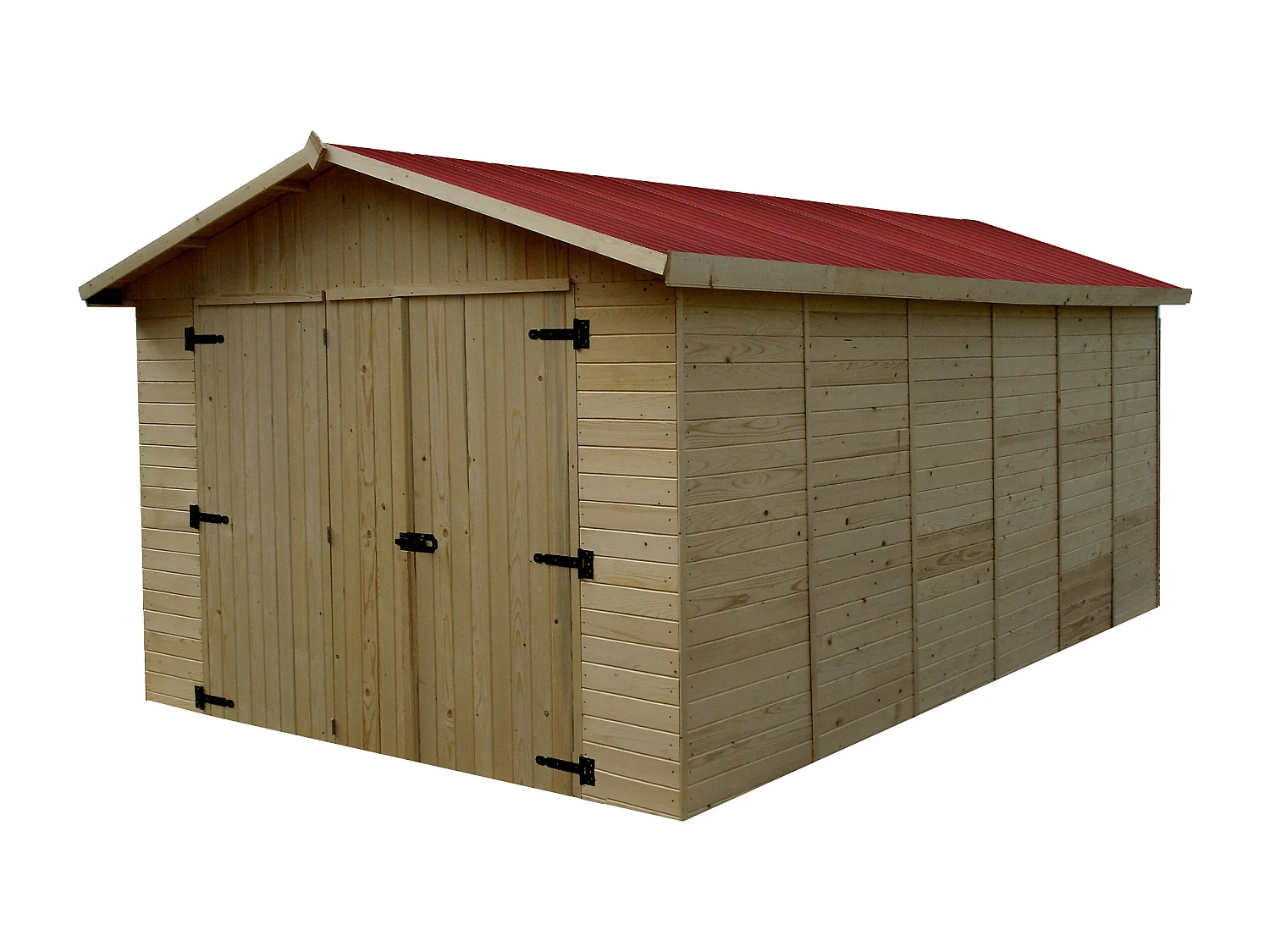 ABP12-Garage, Epicéa panneaux 16mm, 3.00 x 5.20m, 15.60m²