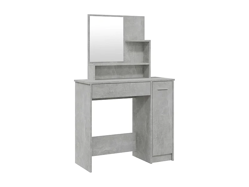 Coiffeuse table de maquillage grise 86.5 x 35 x 136 cm 02_0006396