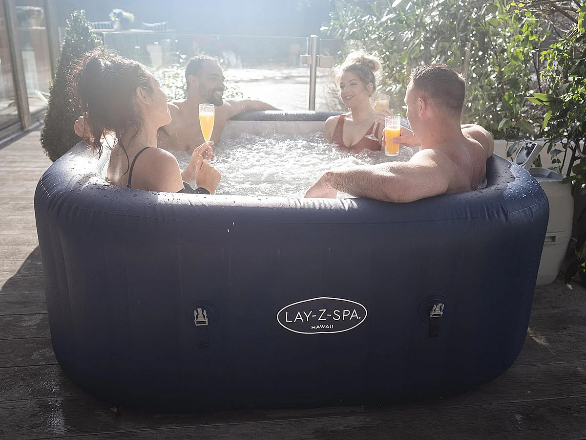 Spa gonflable Lay-Z-Spa Hawaii carré Airjet 4/6 places - Bestway