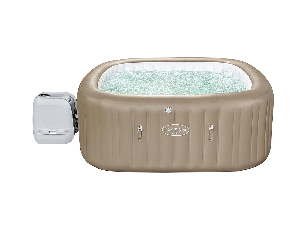 Spa Hinchable Bestway Lay-Z-Spa Palma 201x201x80 cm para 5-7 Personas con Hydrojet  y Cobertor