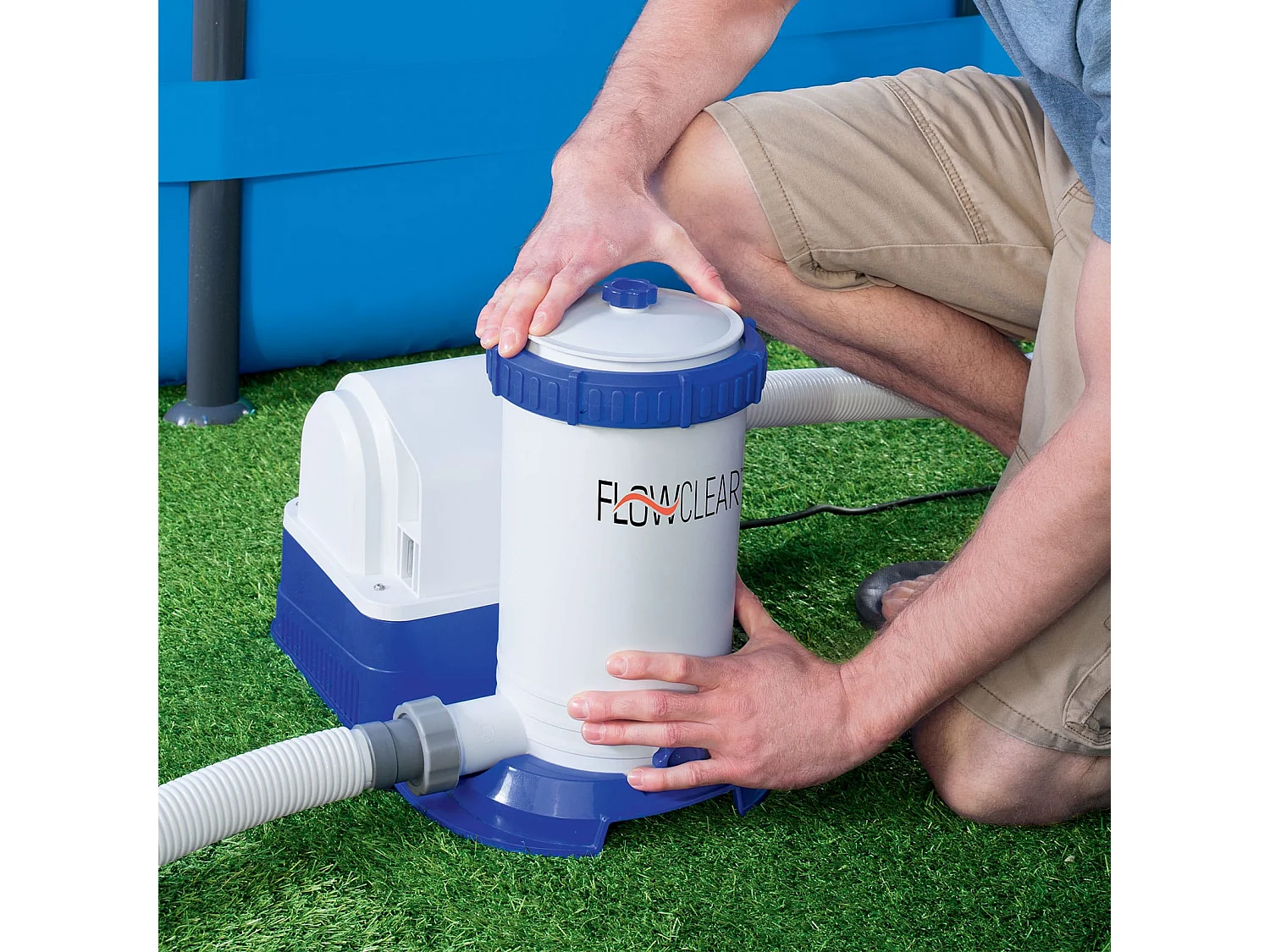 Bestway 58391 Flowclear Kartuschenfilterpumpe für Schwimmbäder