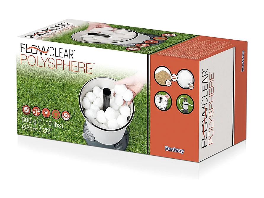 Sfere di Filtrazione Polisfere per Pompe Filtro per Piscine Fuori Terra Bestway Flowclear Polysphere 500 gr
