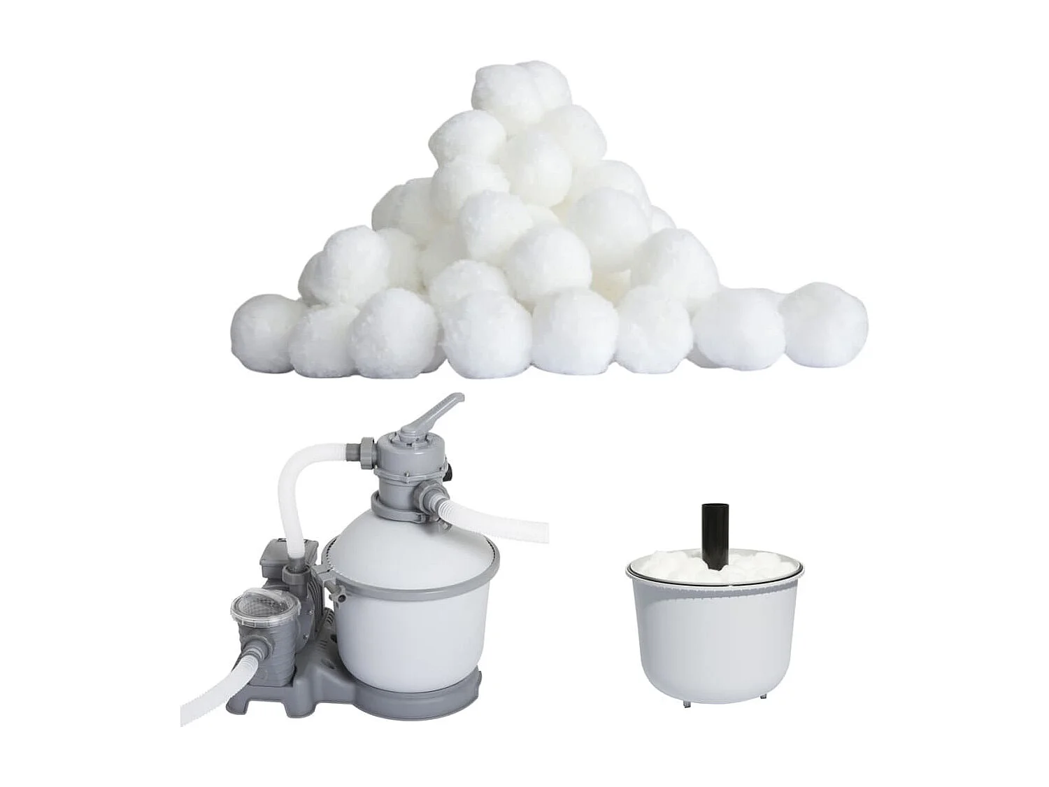 Bolas de Filtración Poliesferas para Depuradoras de Piscinas Desmontables Bestway Flowclear Polysphere 500 gr