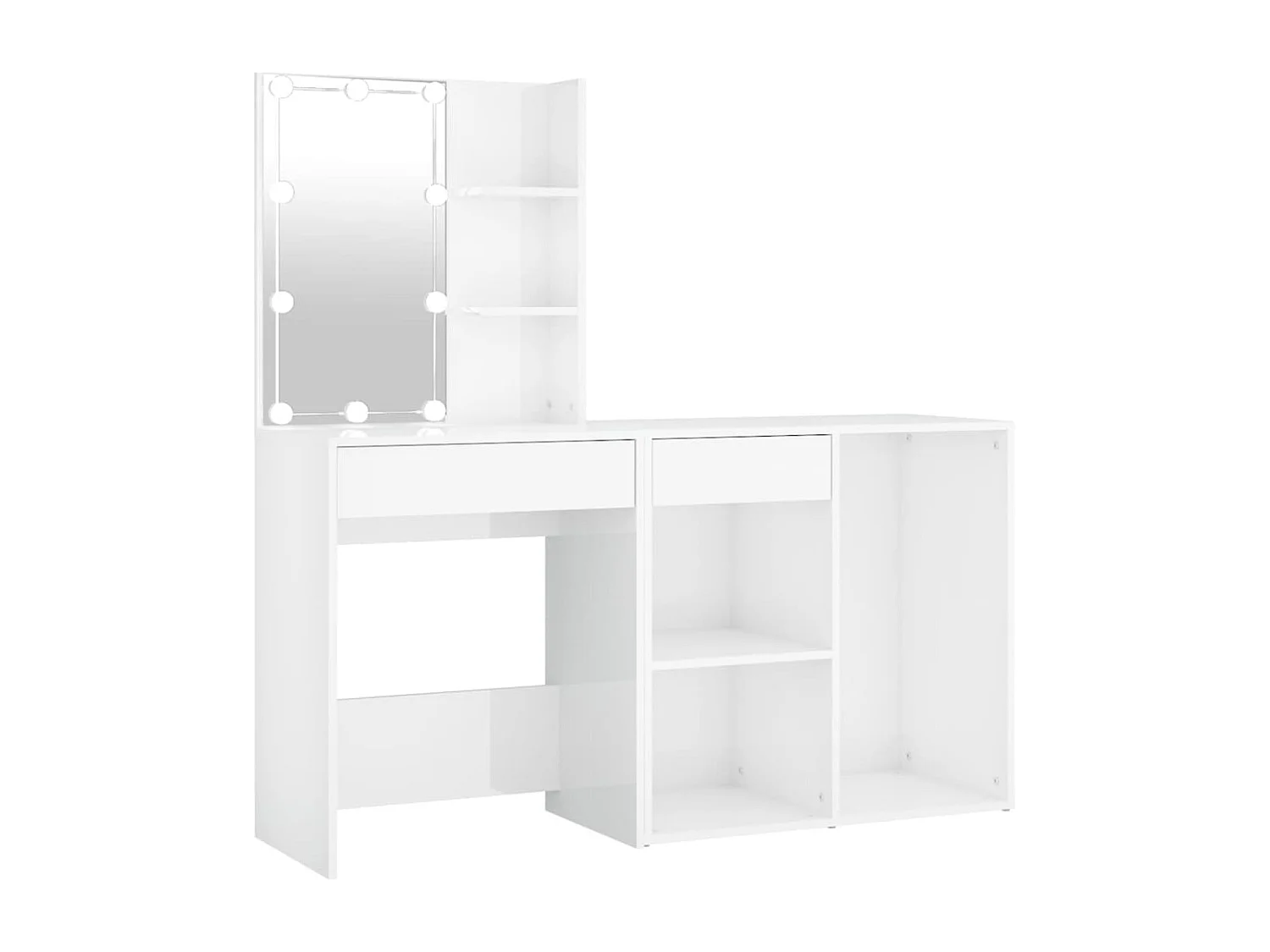 Coiffeuse design contemporaine à bois blanche 60 x 40 x 140 cm 02_0006348