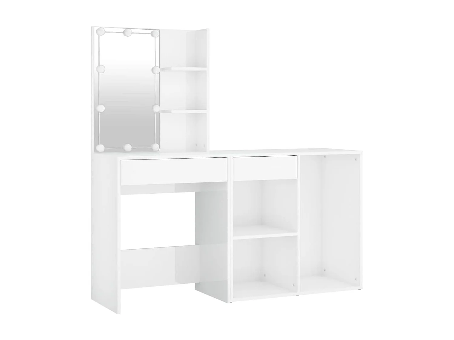 Coiffeuse design contemporaine à bois blanche 60 x 40 x 140 cm 02_0006348