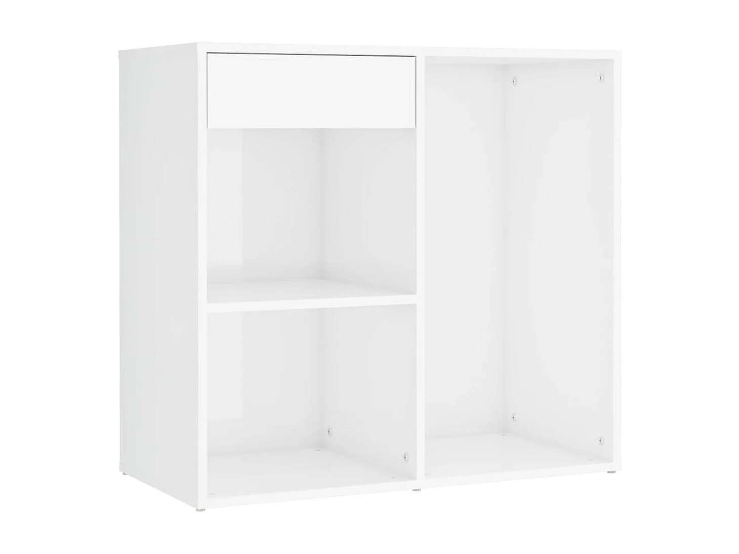 Coiffeuse design contemporaine à bois blanche 60 x 40 x 140 cm 02_0006348