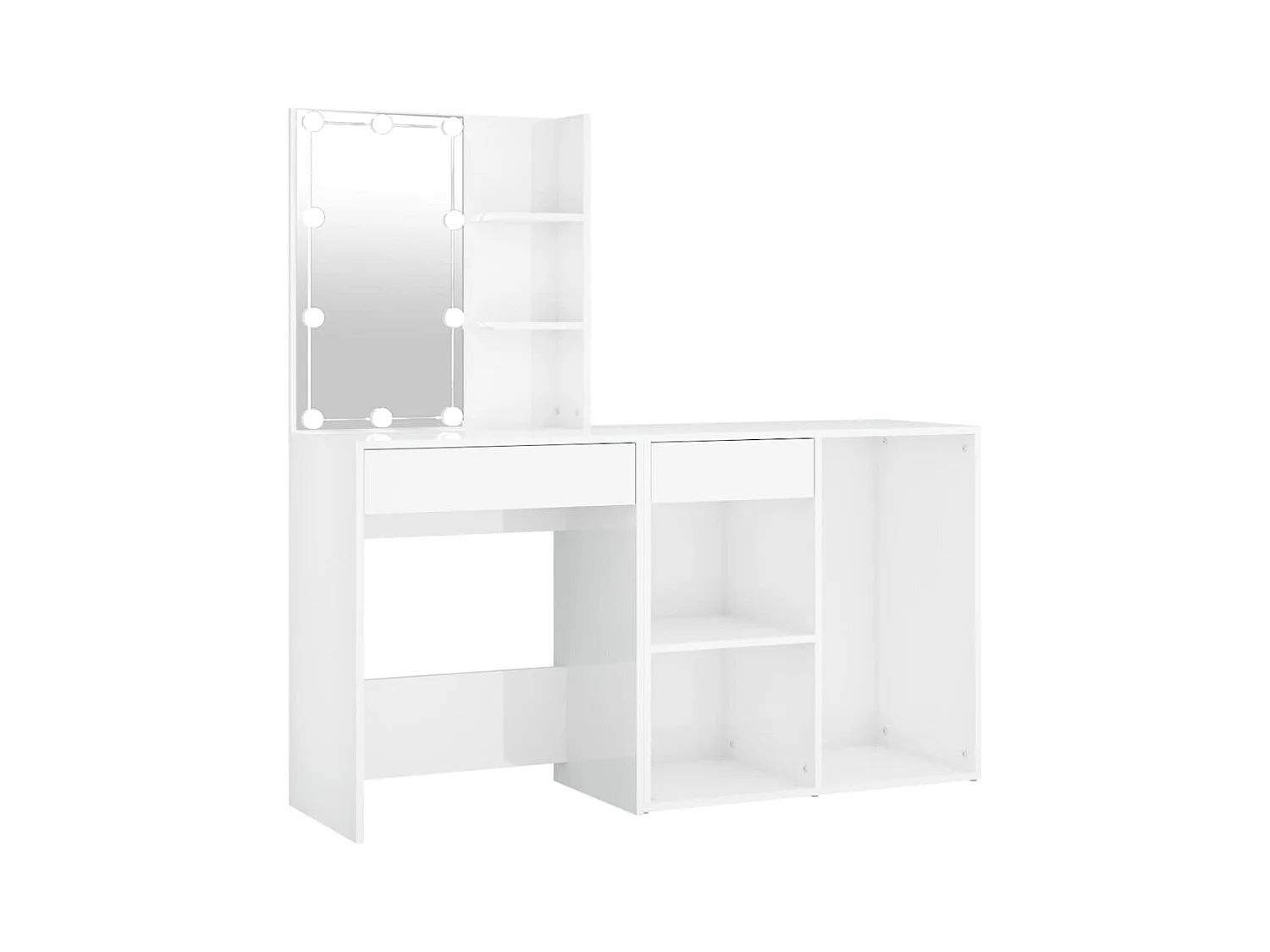 Toletta a LED dal design contemporaneo con mobile in pannelli di MDF bianco lucido 02_0006348