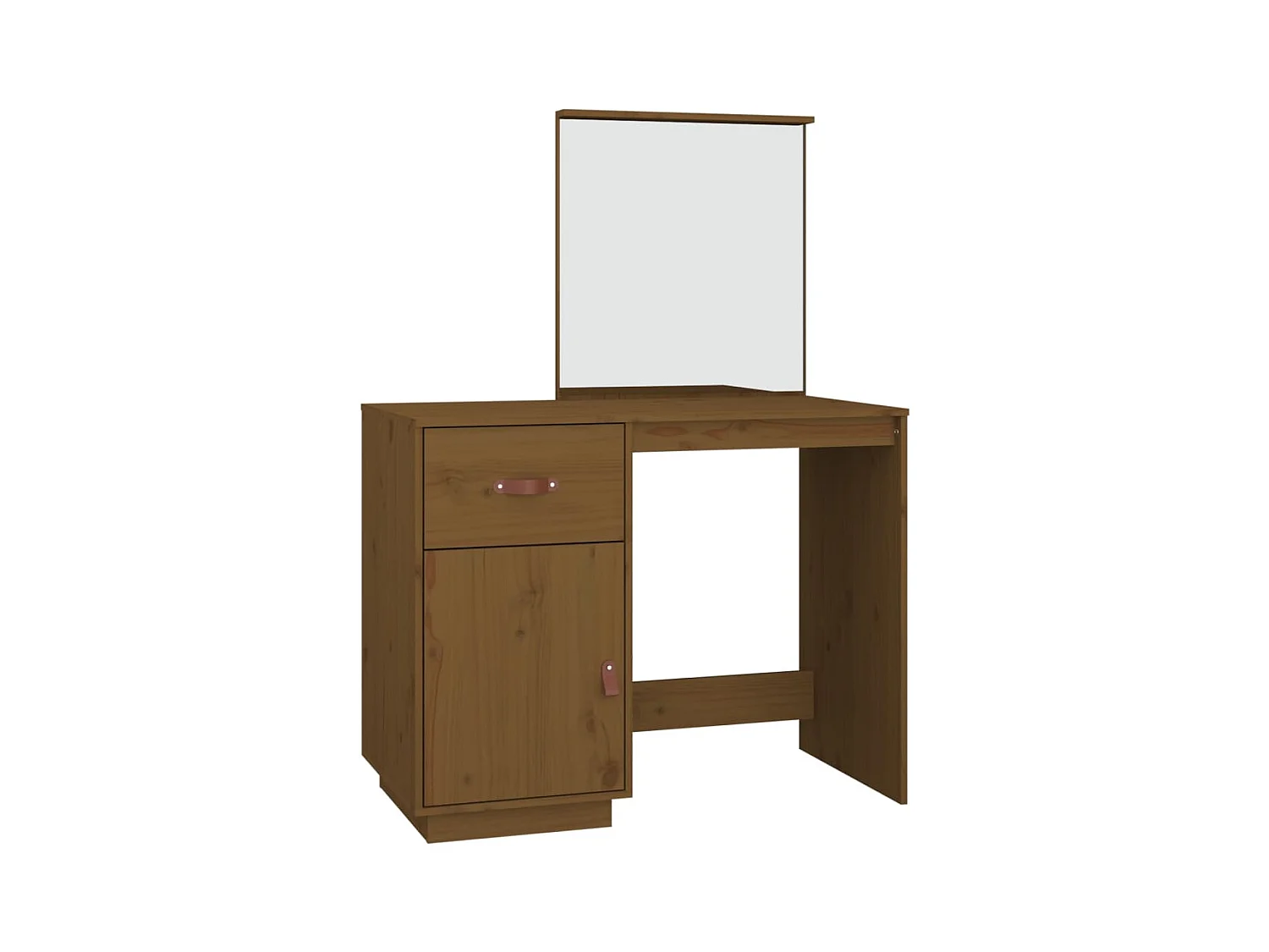 Toeletta tavolo da trucco mobile di design mobili per camera da letto marrone miele 95 x 50 x 134 cm legno di pino massiccio 02_0006332