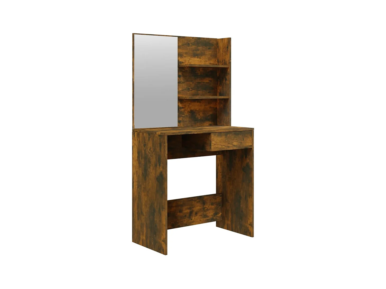 Toeletta tavolo da trucco mobile di design mobile per camera da letto con specchio 74,5 x 40 x 141 cm rovere affumicato 02_0006354