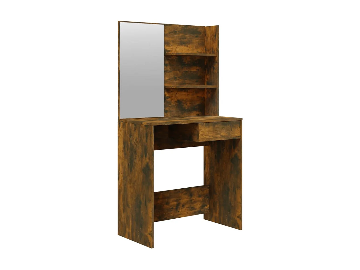 Tocador mesa de maquillaje muebles de diseño muebles de dormitorio con espejo 74,5 x 40 x 141 cm roble ahumado 02_0006354