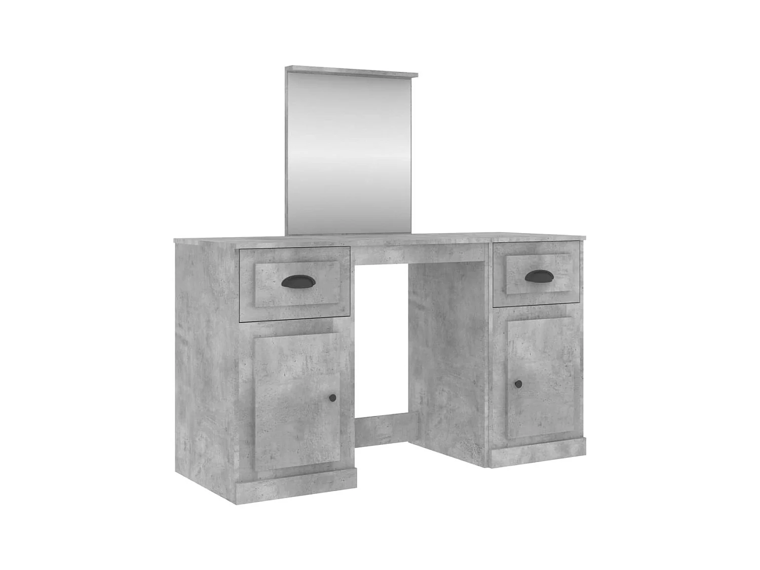 Coiffeuse avec miroir meuble grise 130 x 50 x 132.5 cm 02_0006260