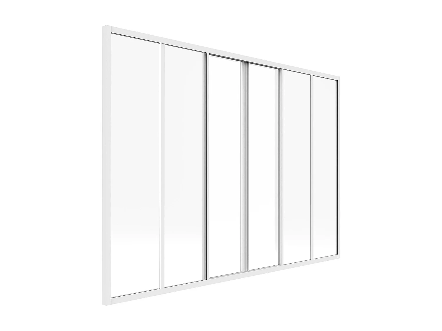 Verrière coulissante en aluminium thermolaqué blanc 180x130 cm - RAVENA