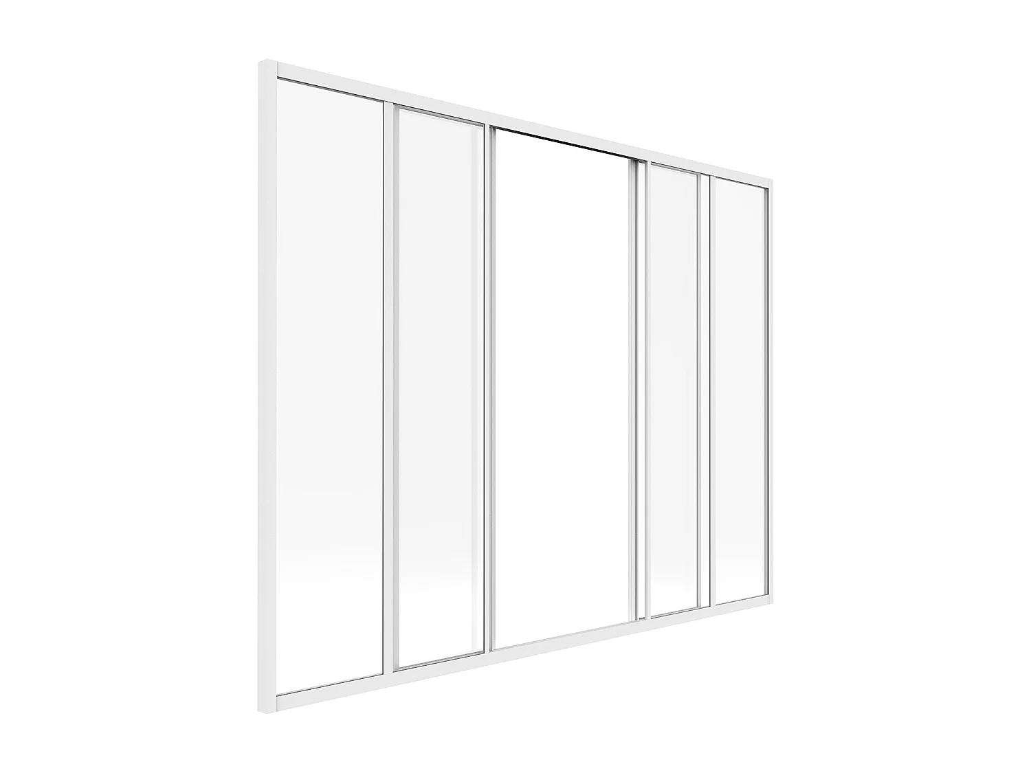 Schuifraam van gepoedercoat wit aluminium 180 x 130 cm - RAVENA