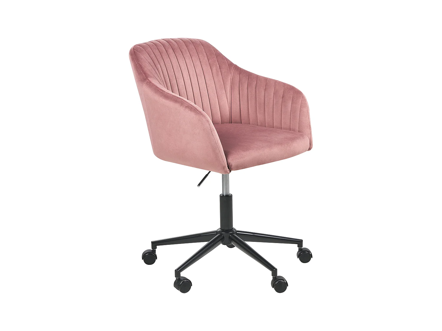 Chaise de bureau VENICE Velours Rose