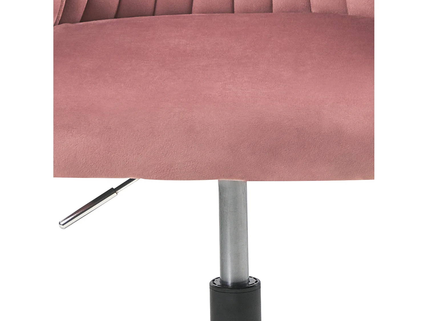 Bürostuhl Samtstoff rosa höhenverstellbar drehbar rollbar modern Venice