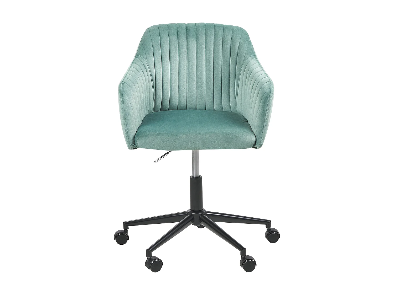 Bürostuhl Samtstoff grün höhenverstellbar drehbar rollbar modern Venice