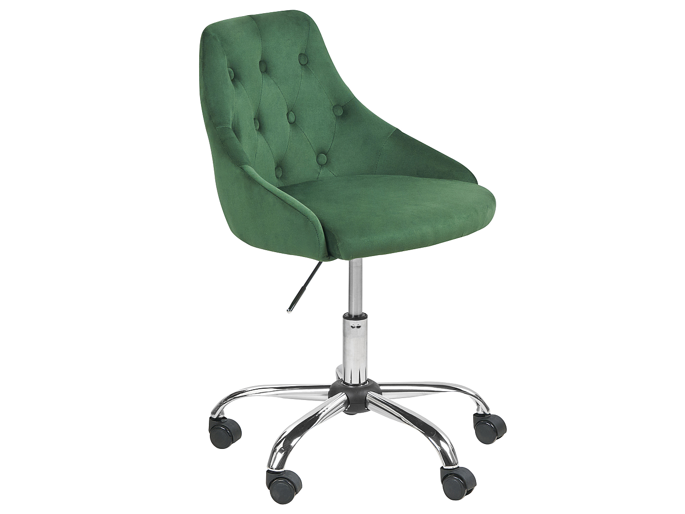Chaise De Bureau Enfant VERTBAUDET à Roulettes - Assise Velours Vert, Hauteur Réglable, 5 Roues