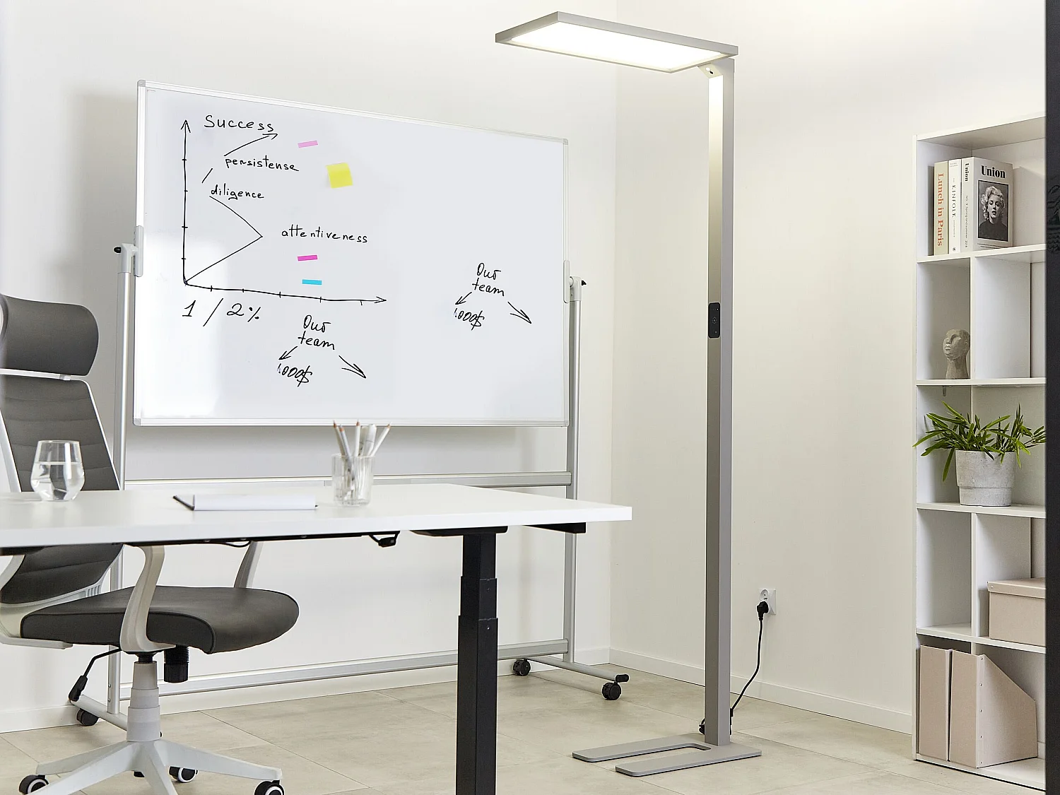 Lampadaire LED ORION Avec détecteur de mouvement Métal Argenté