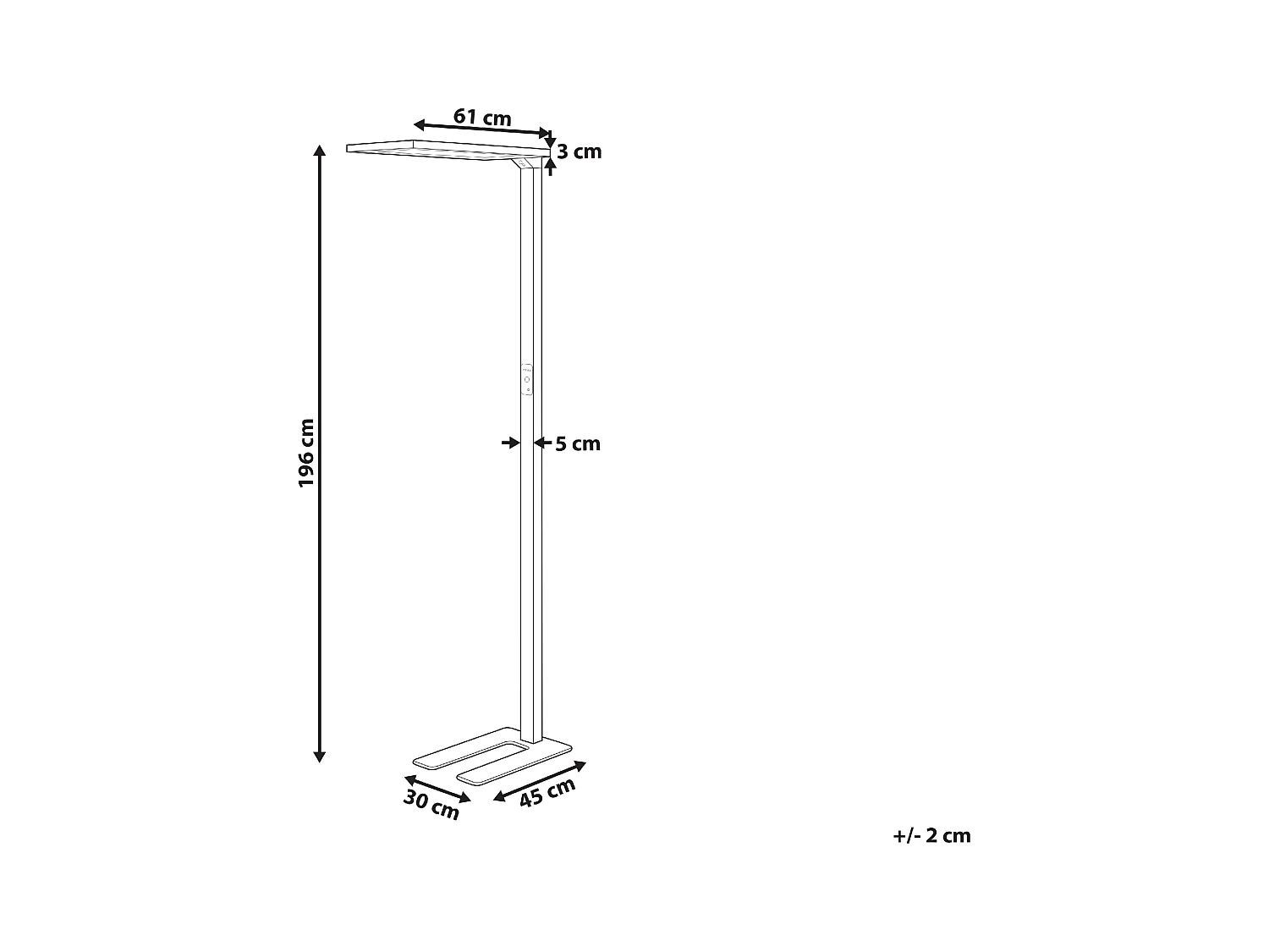 LED Stehlampe ORION mit Bewegungsmelder Metall Silber