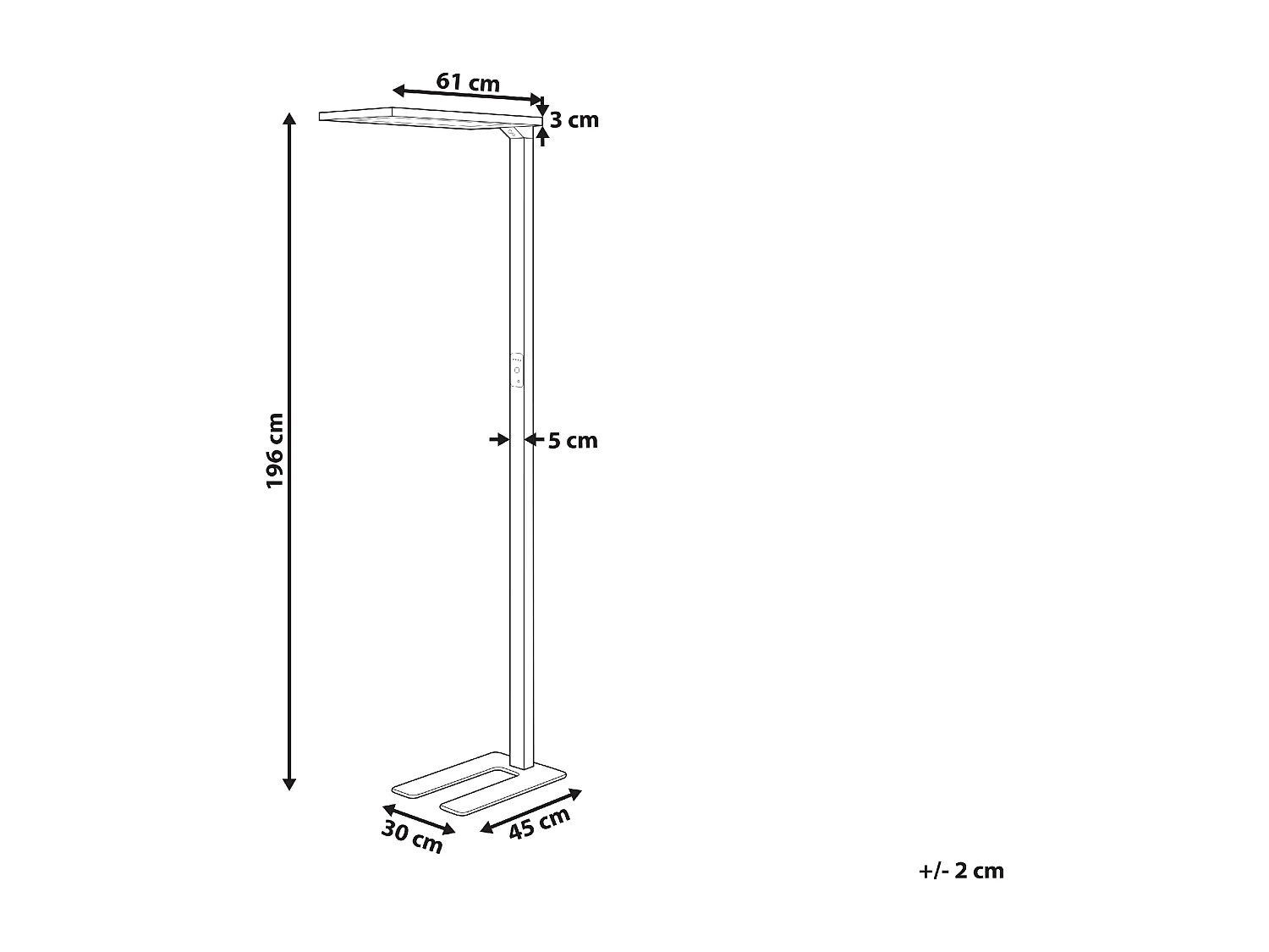 Lampa podłogowa LED ORION Z czujnikiem ruchu Metal Czarny