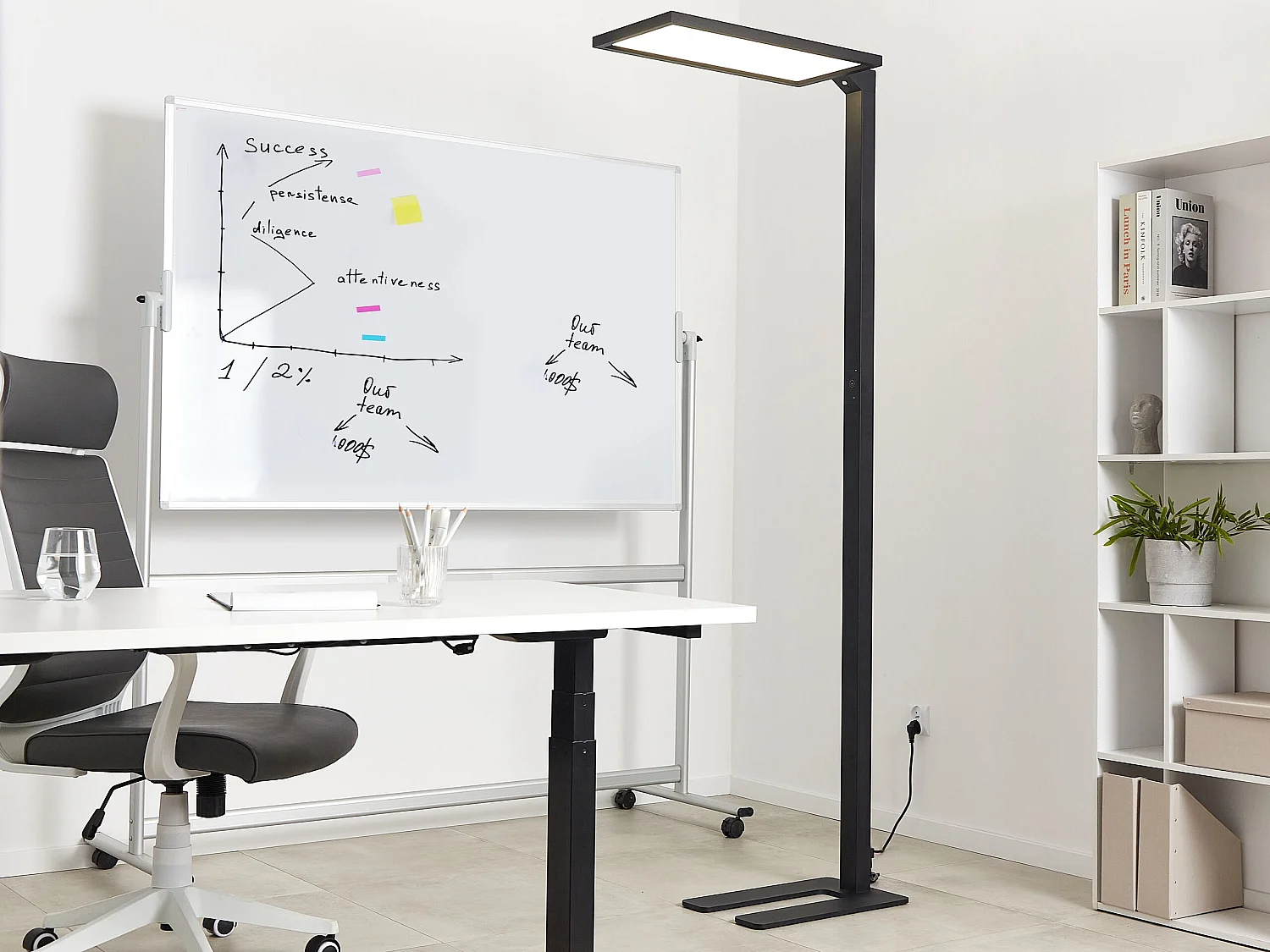Lampadaire LED ORION Avec détecteur de mouvement Métal Noir