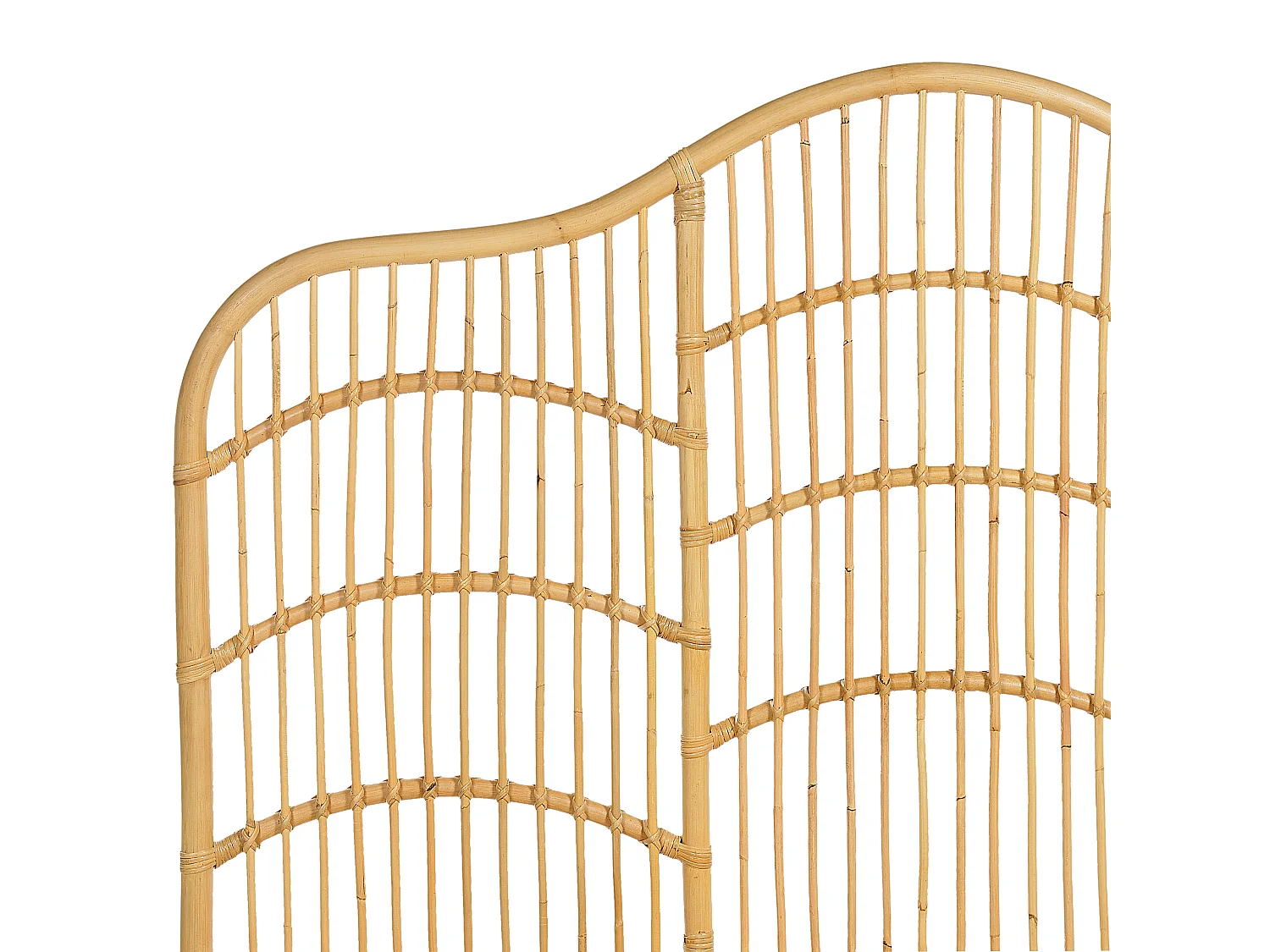 Lit avec sommier Rotin DOMEYROT 180 x 200 cm Marron clair