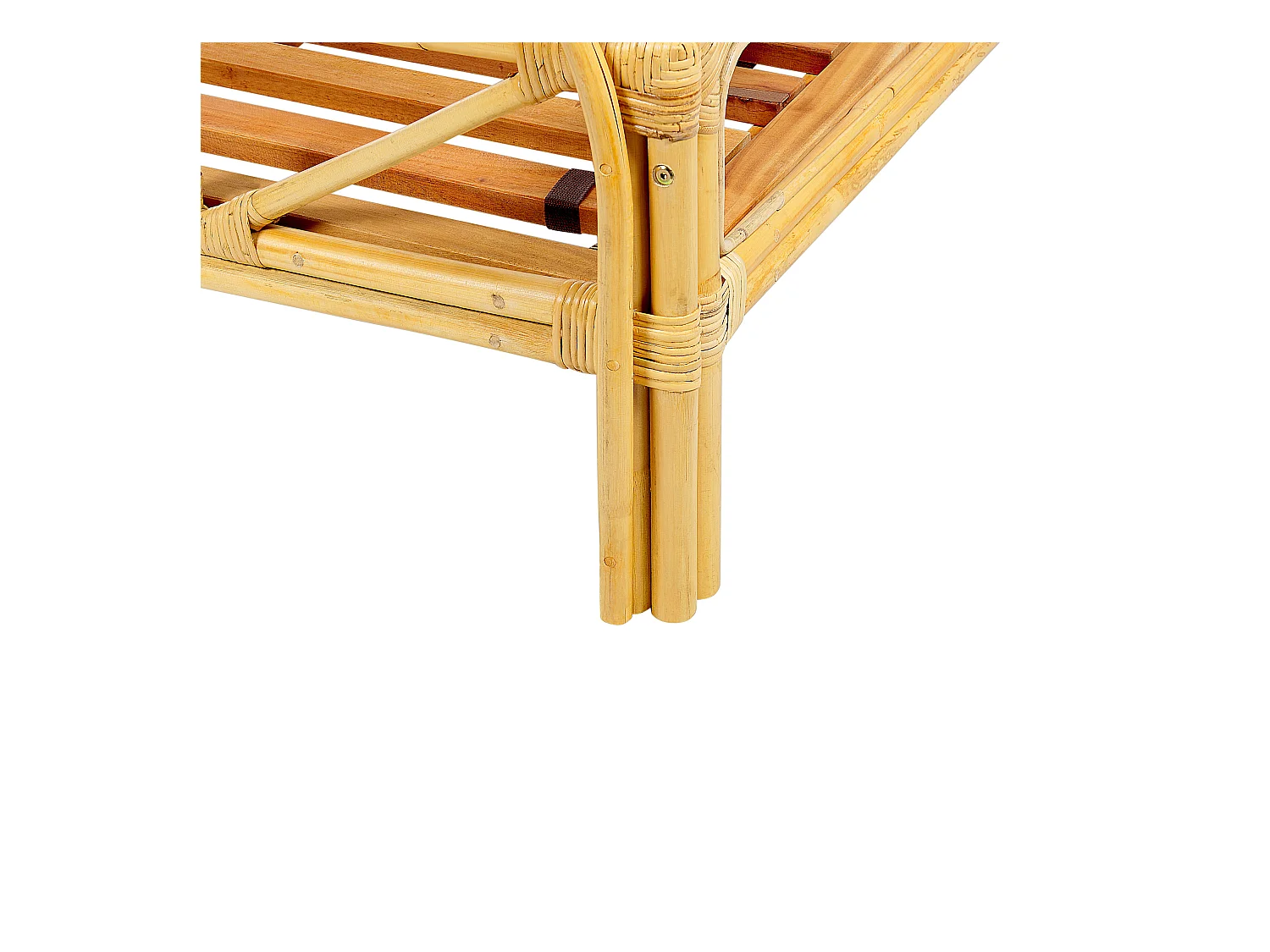 Bed Rotan FLORENTINE 180 x 200 cm Lichtbruin