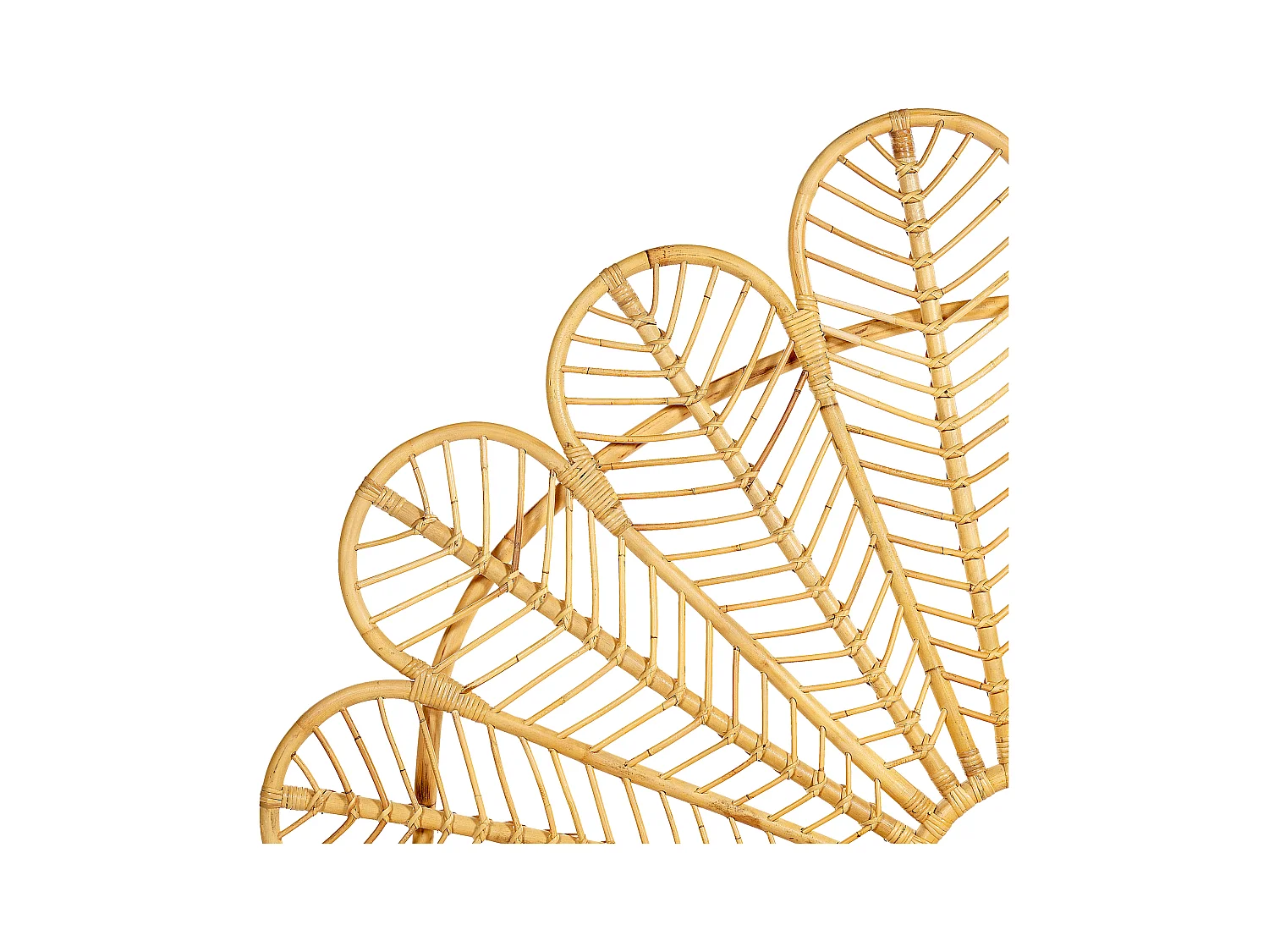 Bed Rotan FLORENTINE 180 x 200 cm Lichtbruin