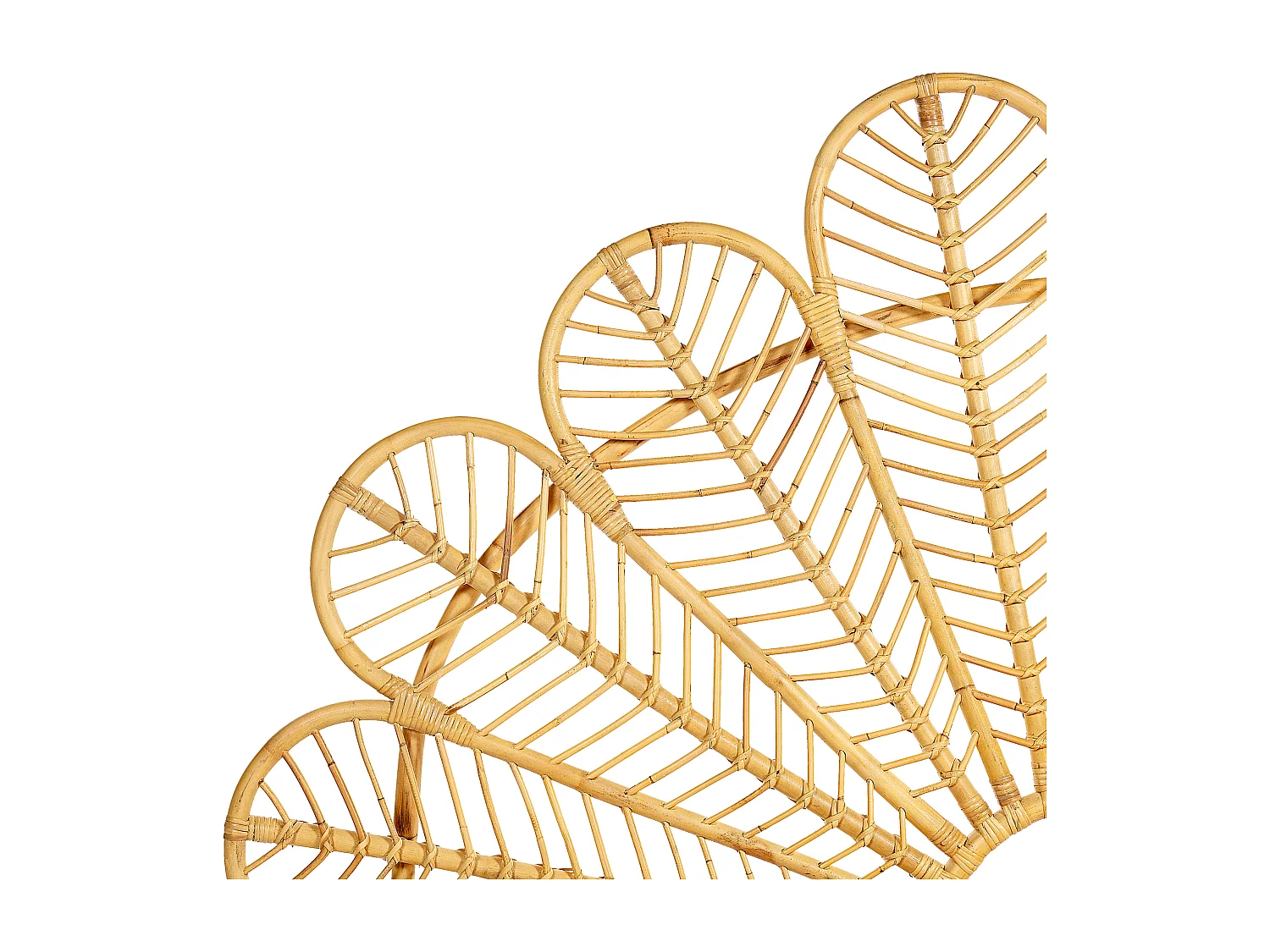 Bed Rotan FLORENTINE 180 x 200 cm Lichtbruin