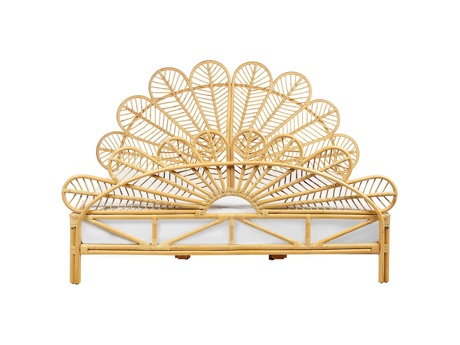 Bed Rattan FLORENTINE 180 x 200 cm (EU Super King) Light Brown