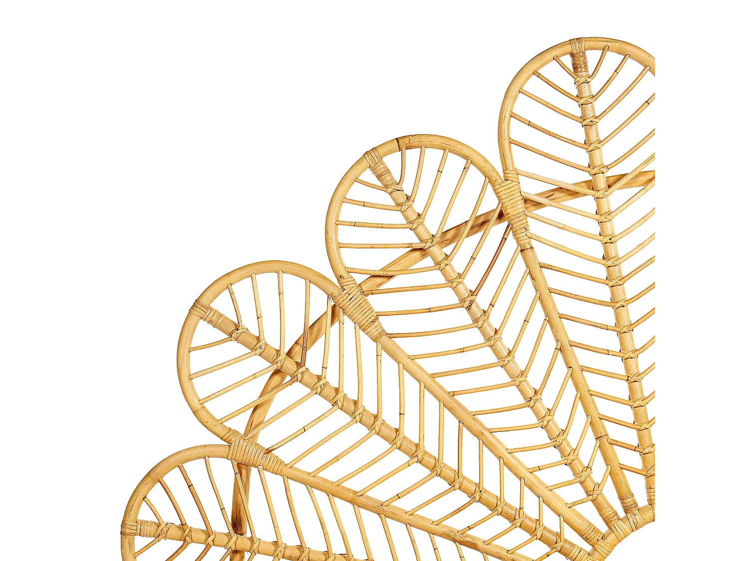 Lit avec sommier Rotin FLORENTINE 140 x 200 cm Marron clair