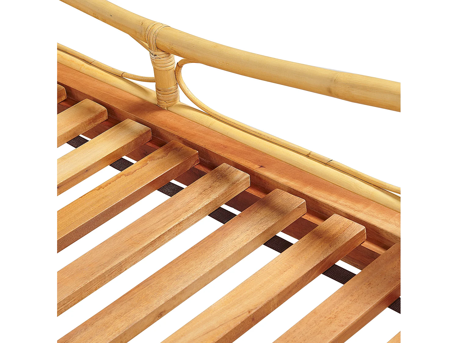 Letto Rattan DOMEYROT 160 x 200 cm Legno chiaro