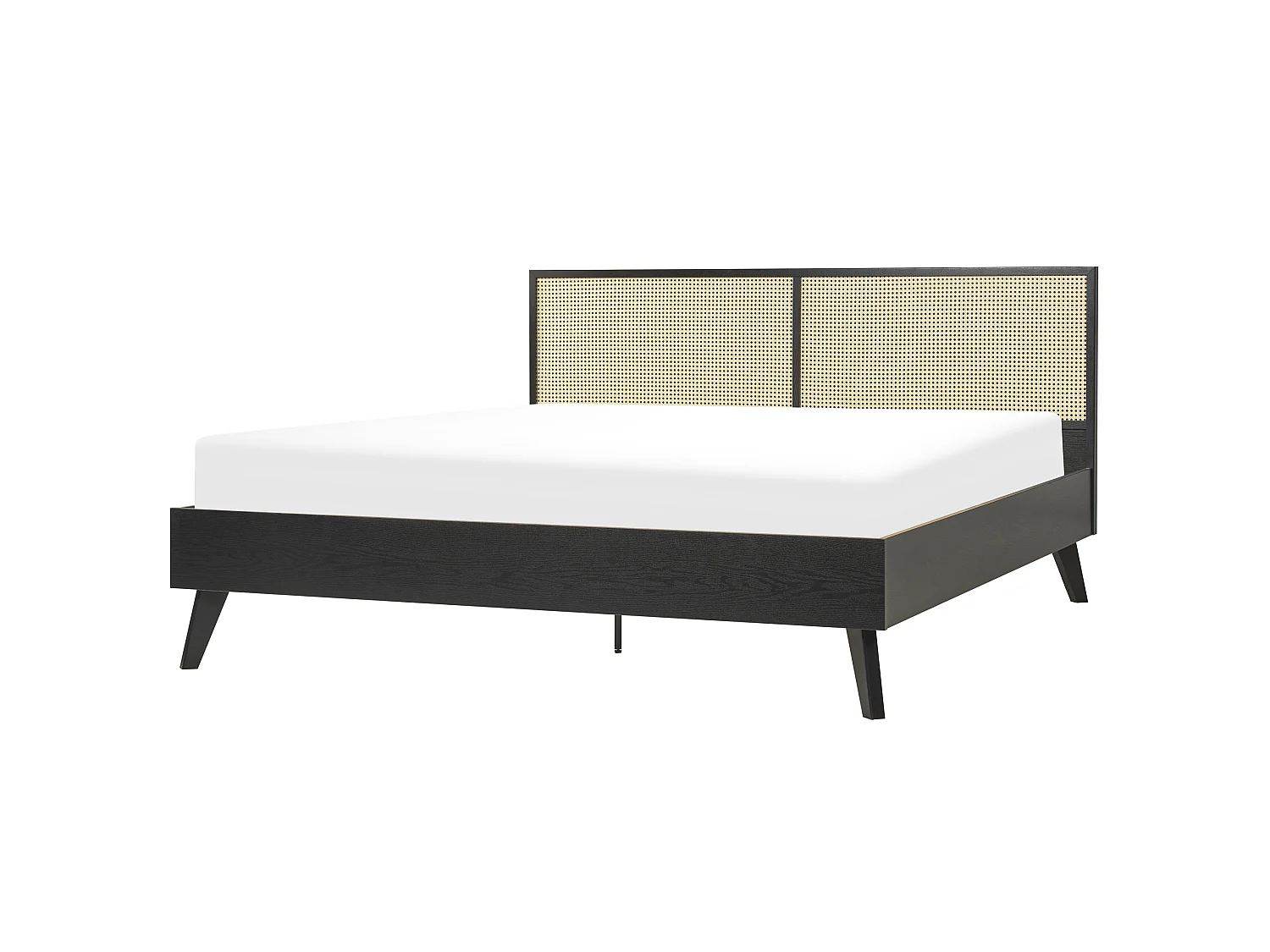 Bed Rotan MONPAZIER 180 x 200 cm Zwart