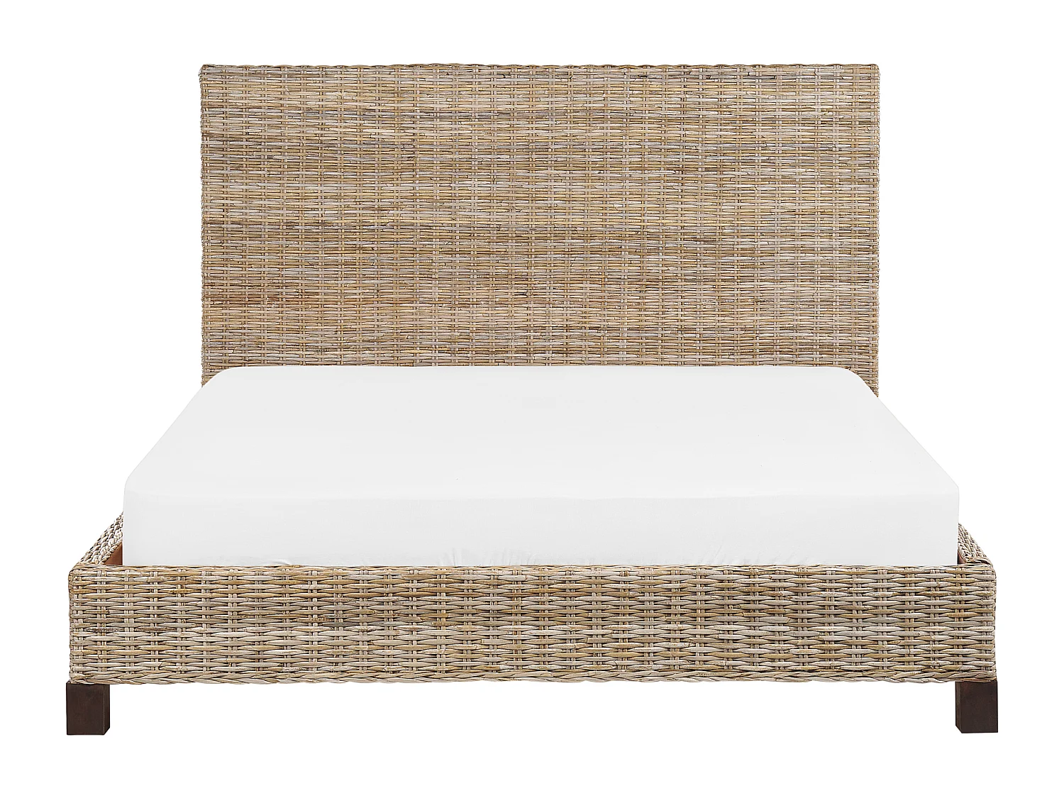 Lit avec sommier Rotin SALBRIS 140 x 200 cm Naturel