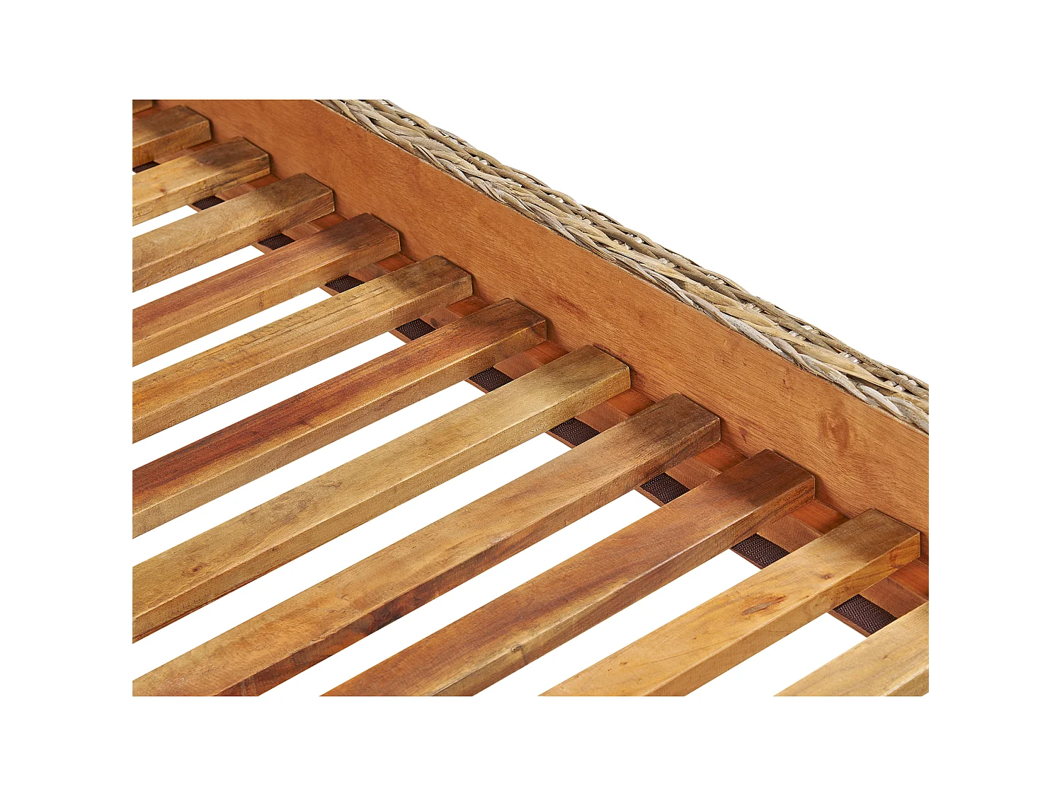 Lit avec sommier Rotin SALBRIS 140 x 200 cm Naturel
