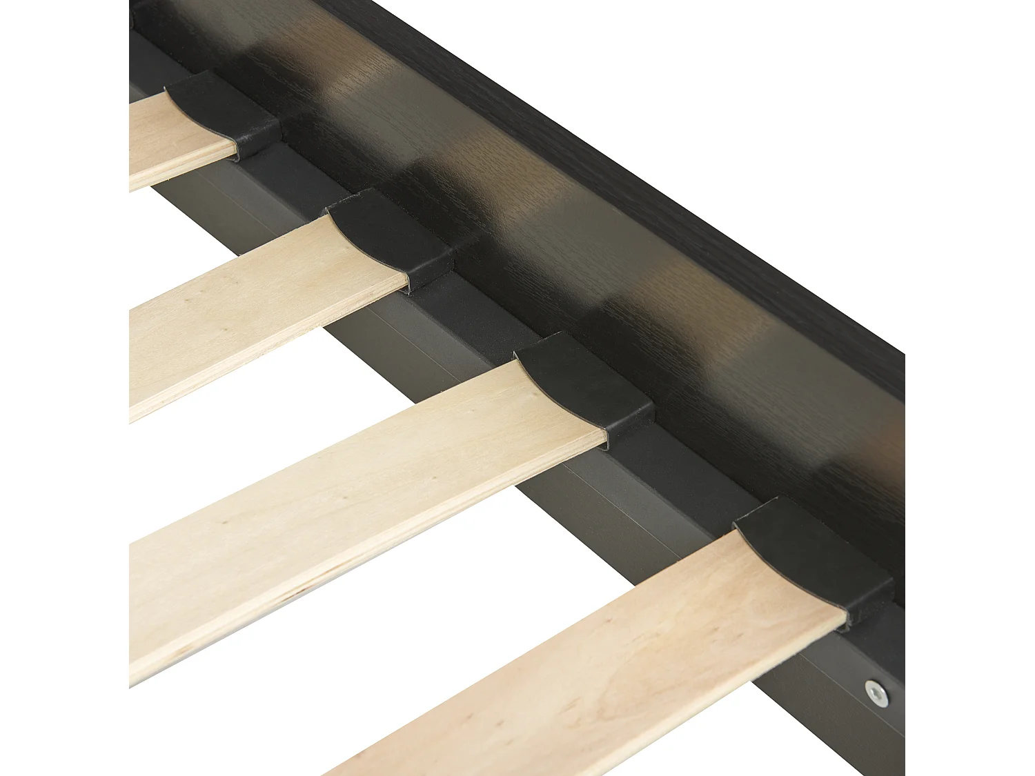 Lit avec sommier Rotin MONPAZIER 140 x 200 cm Noir