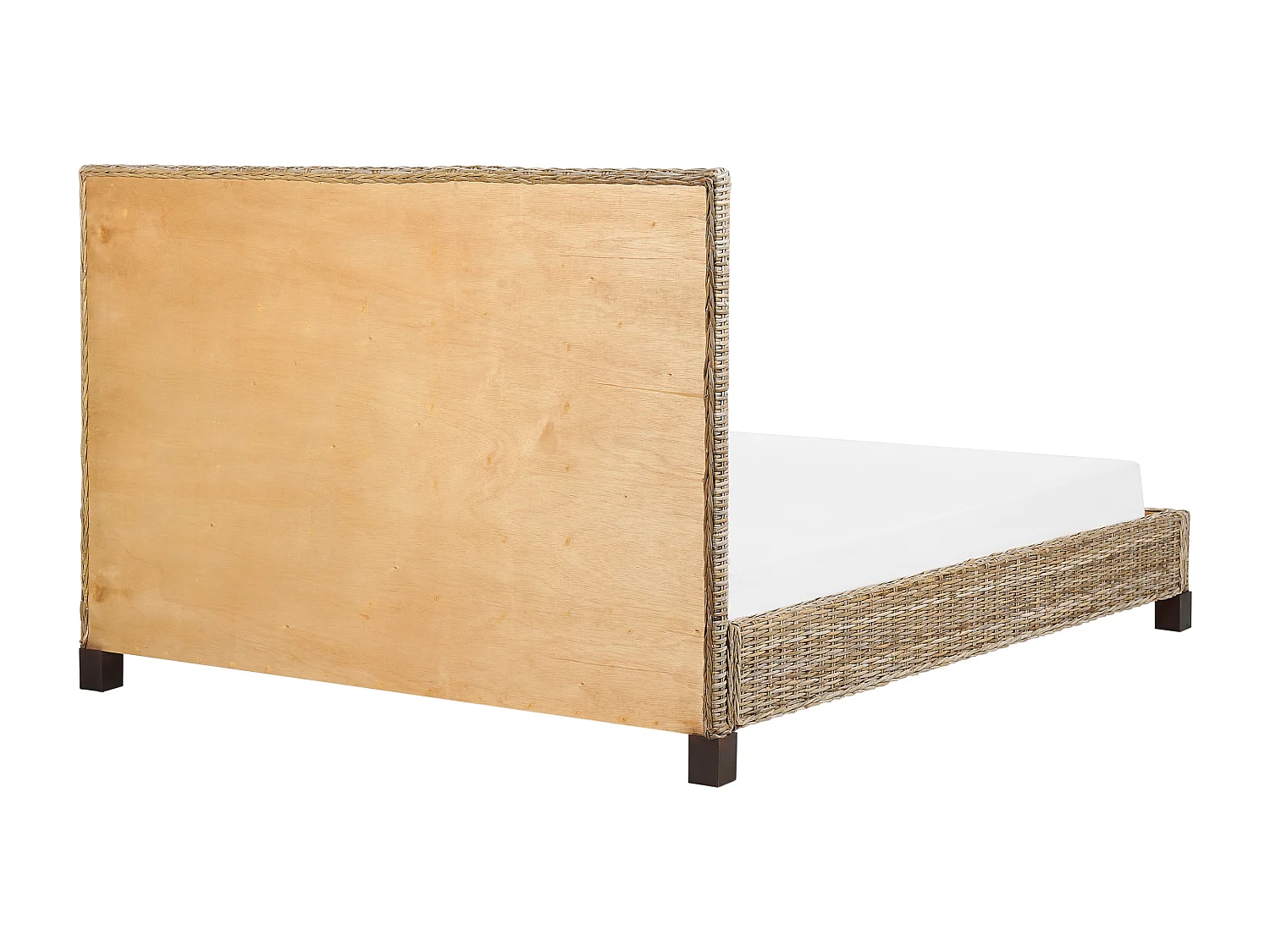 Lit avec sommier Rotin SALBRIS 180 x 200 cm Naturel