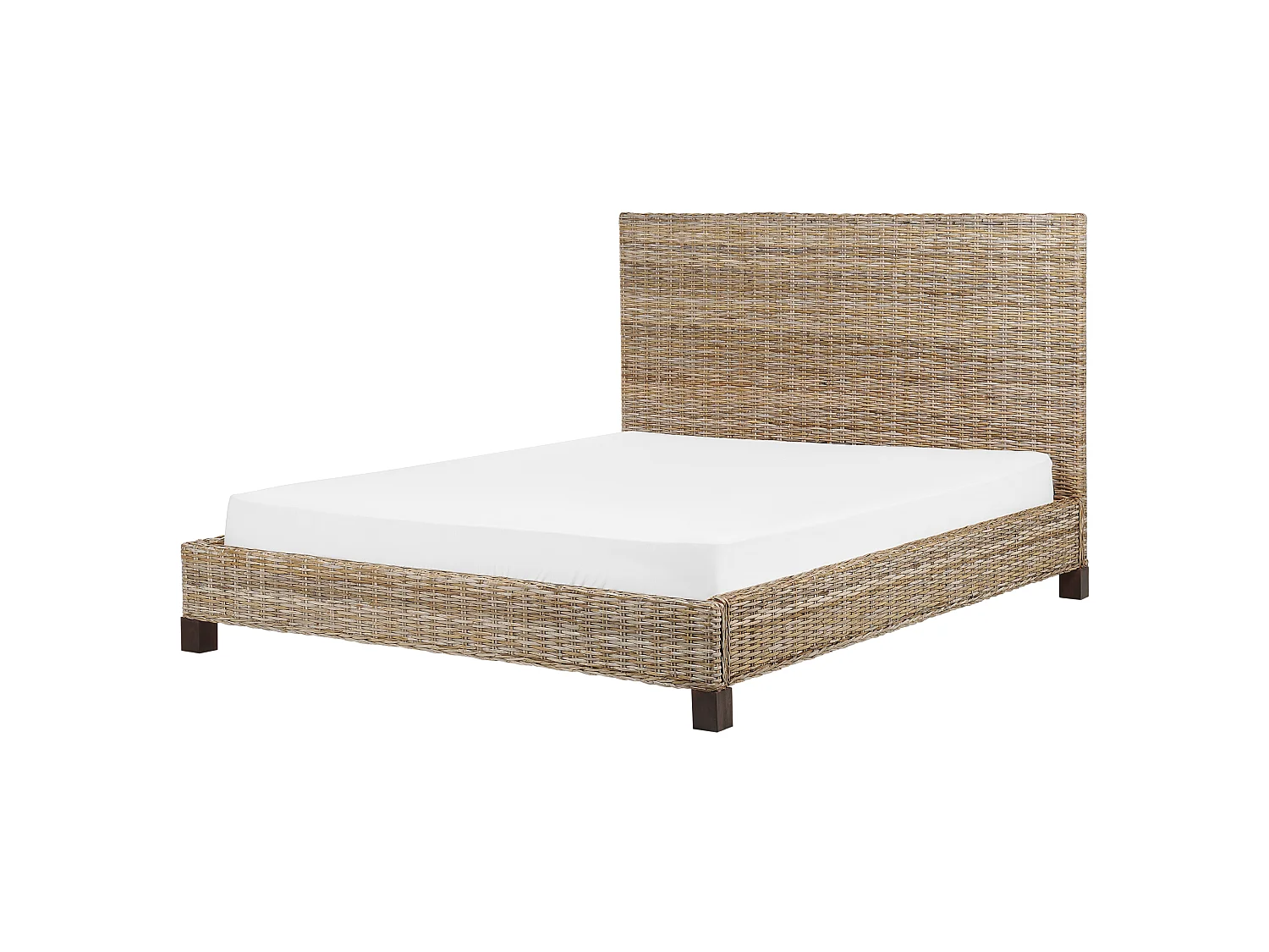 Letto Rattan SALBRIS 160 x 200 cm Naturale