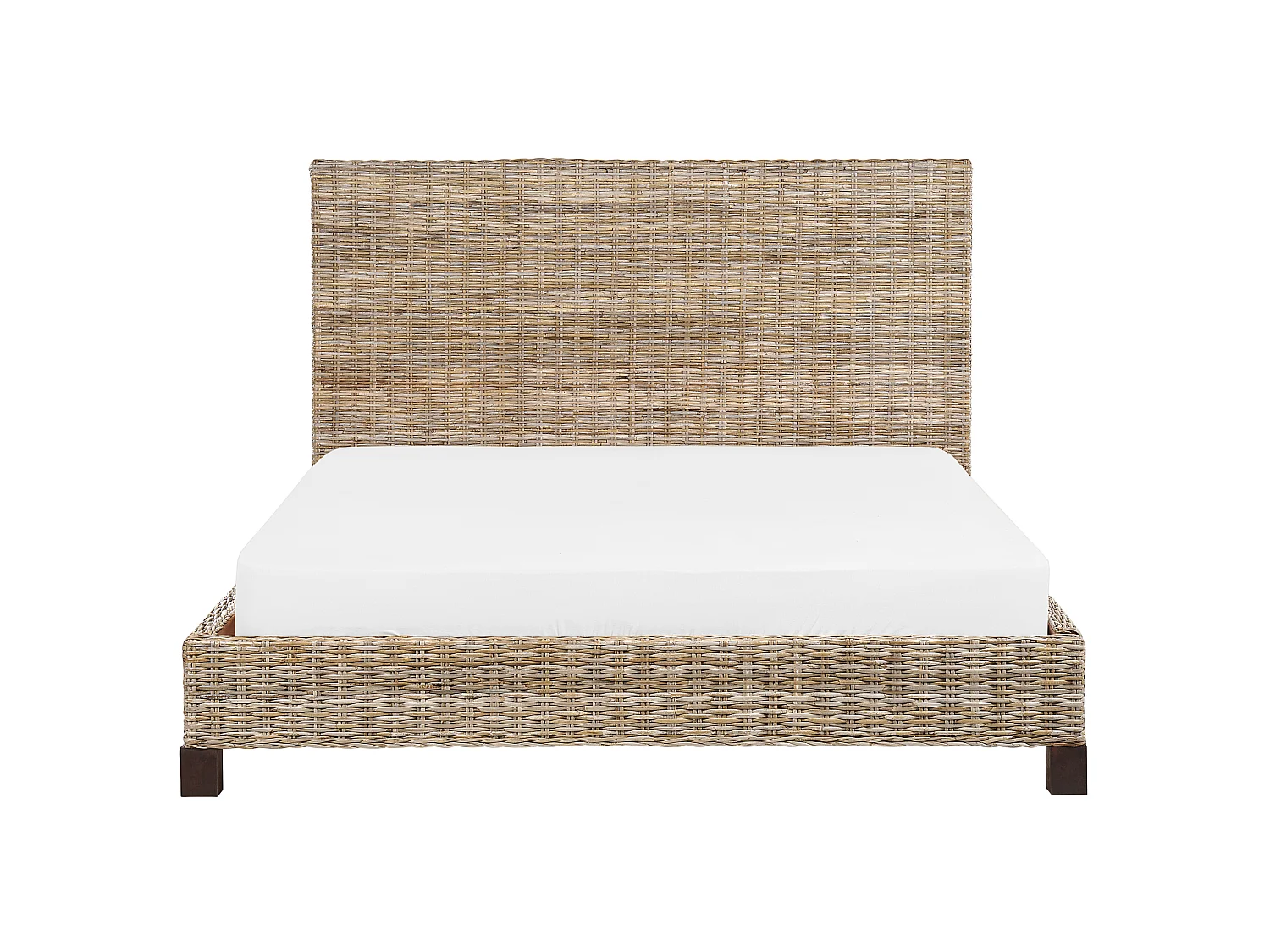 Lit avec sommier Rotin SALBRIS 160 x 200 cm Naturel