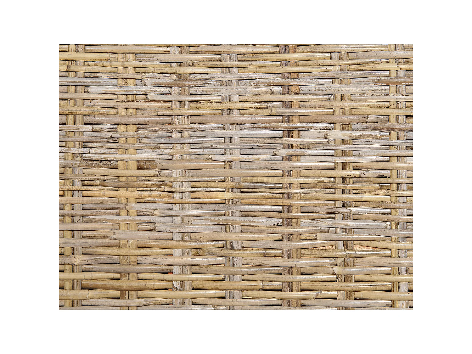 Lit avec sommier Rotin SALBRIS 160 x 200 cm Naturel