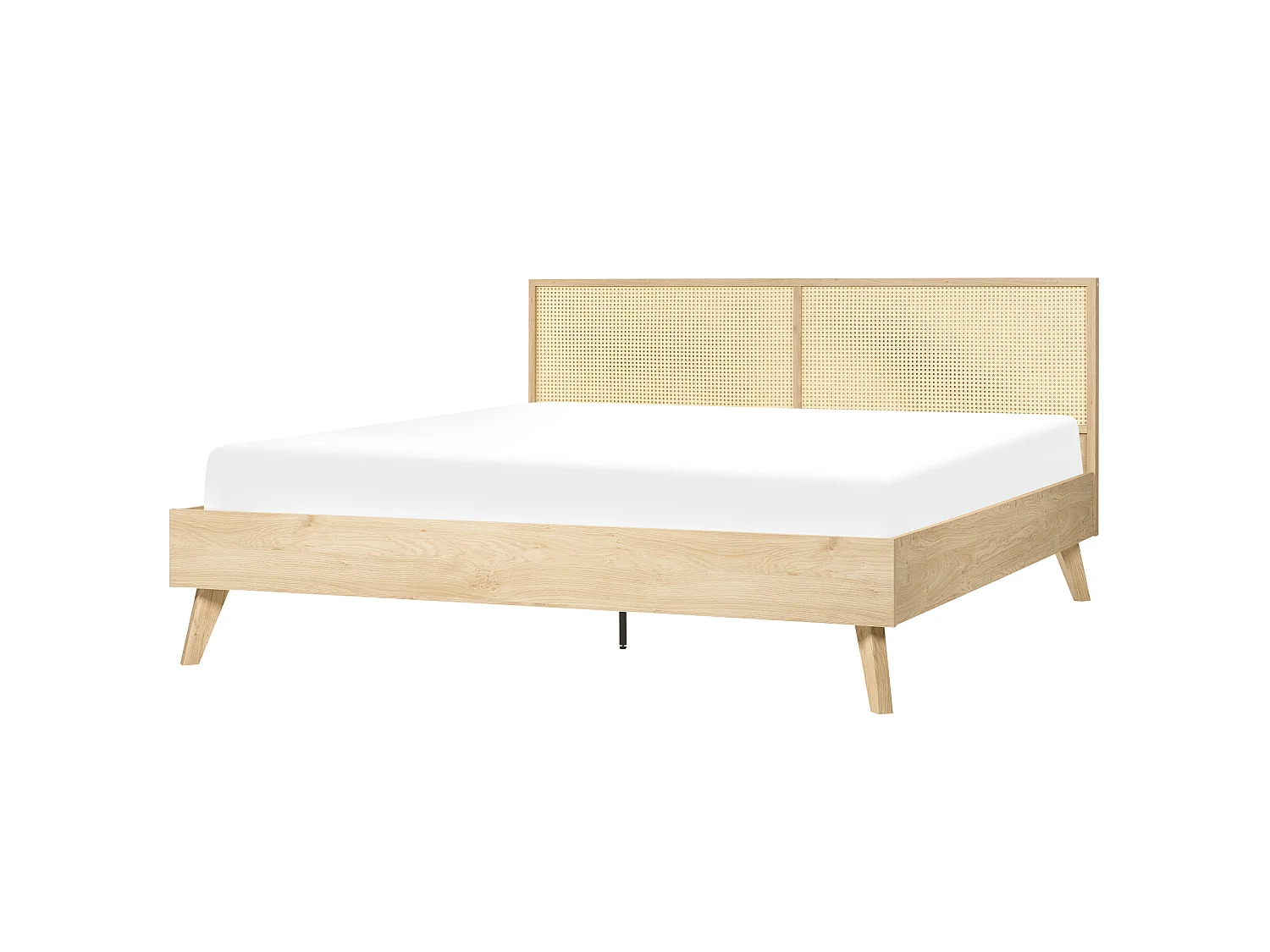 Bed Rattan MONPAZIER 180 x 200 cm (EU Super King) Light Brown
